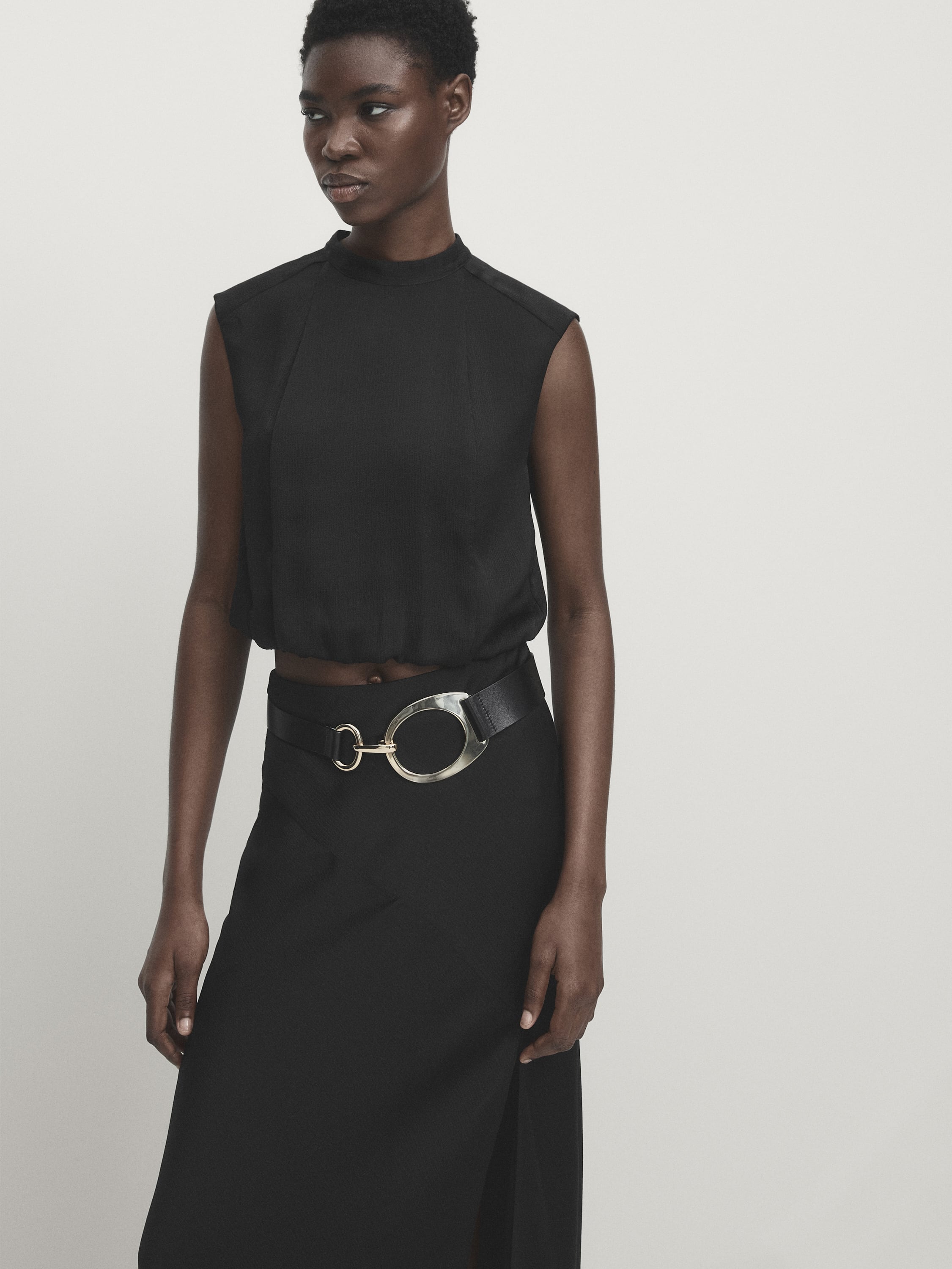 Crop top with gathered detailing - Studio