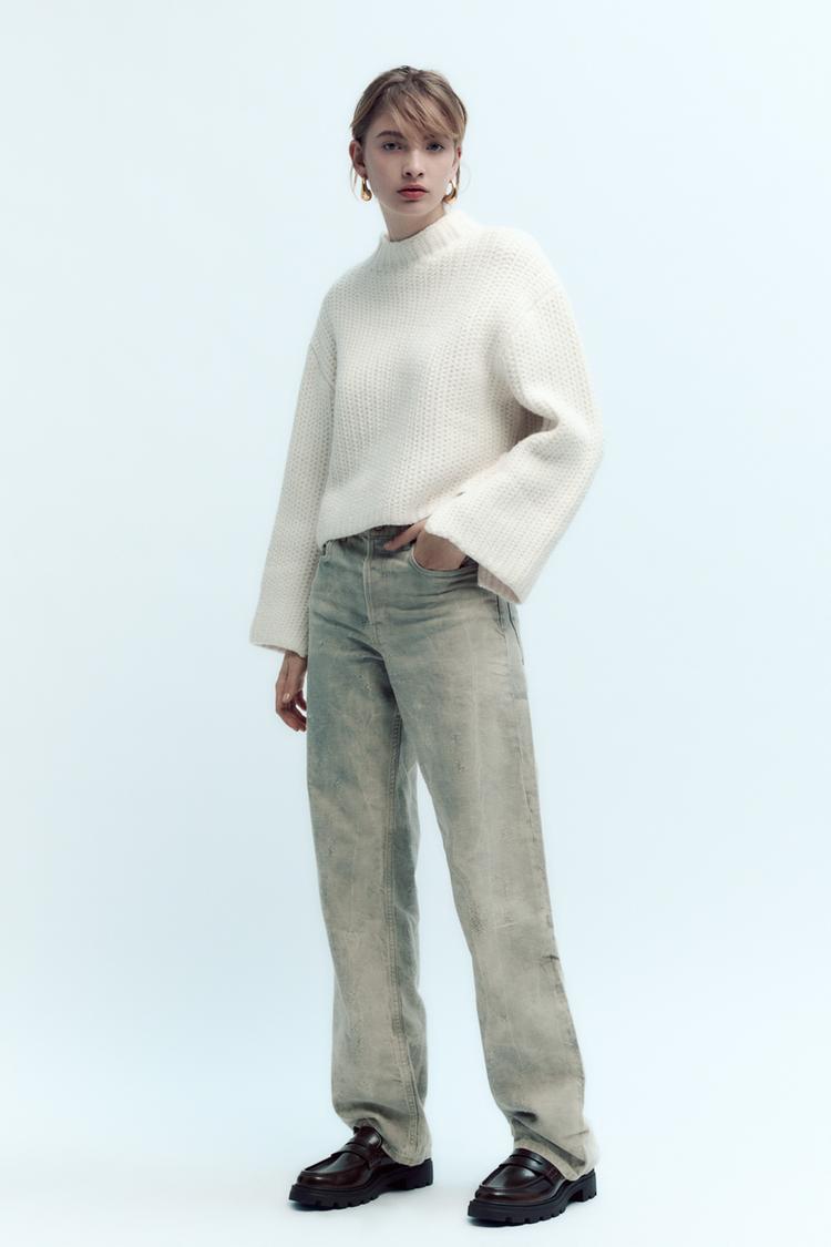 DISTRESSED EFFECT LUG SOLE LOAFERS