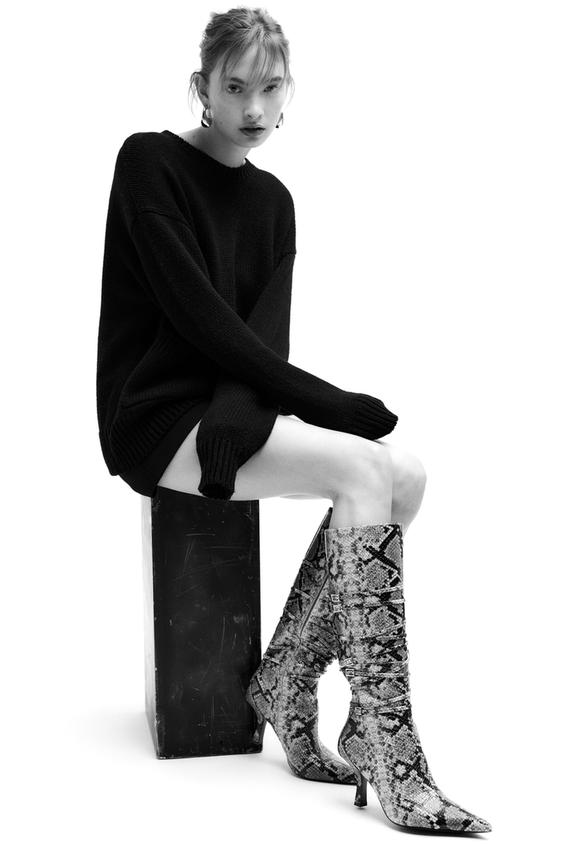 HEELED ANIMAL PRINT BOOTS Multicolor ZARA Canada