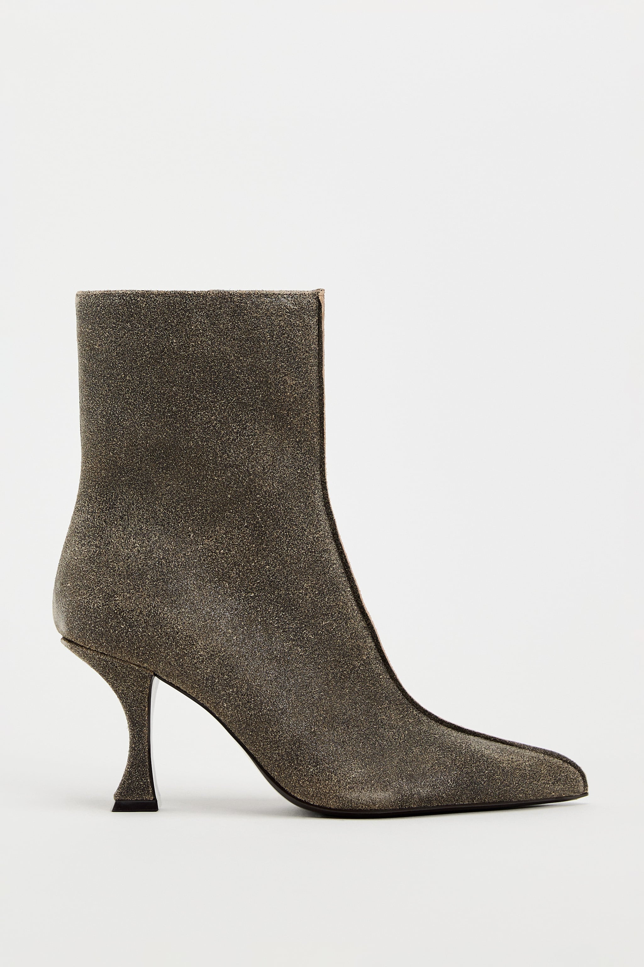 HEELED LEATHER ANKLE BOOTS