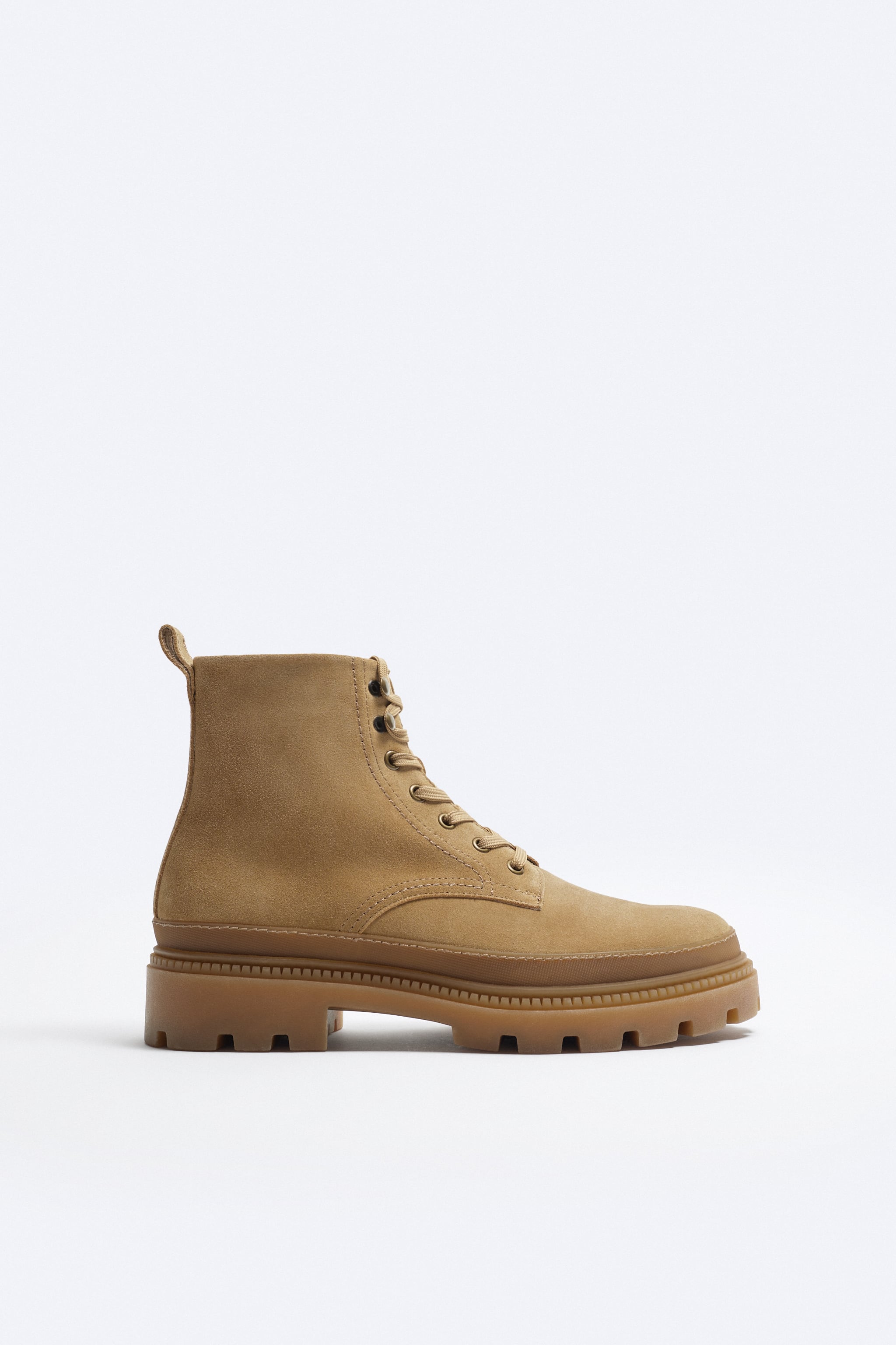 LUG SOLE SUEDE LACE-UP BOOTS