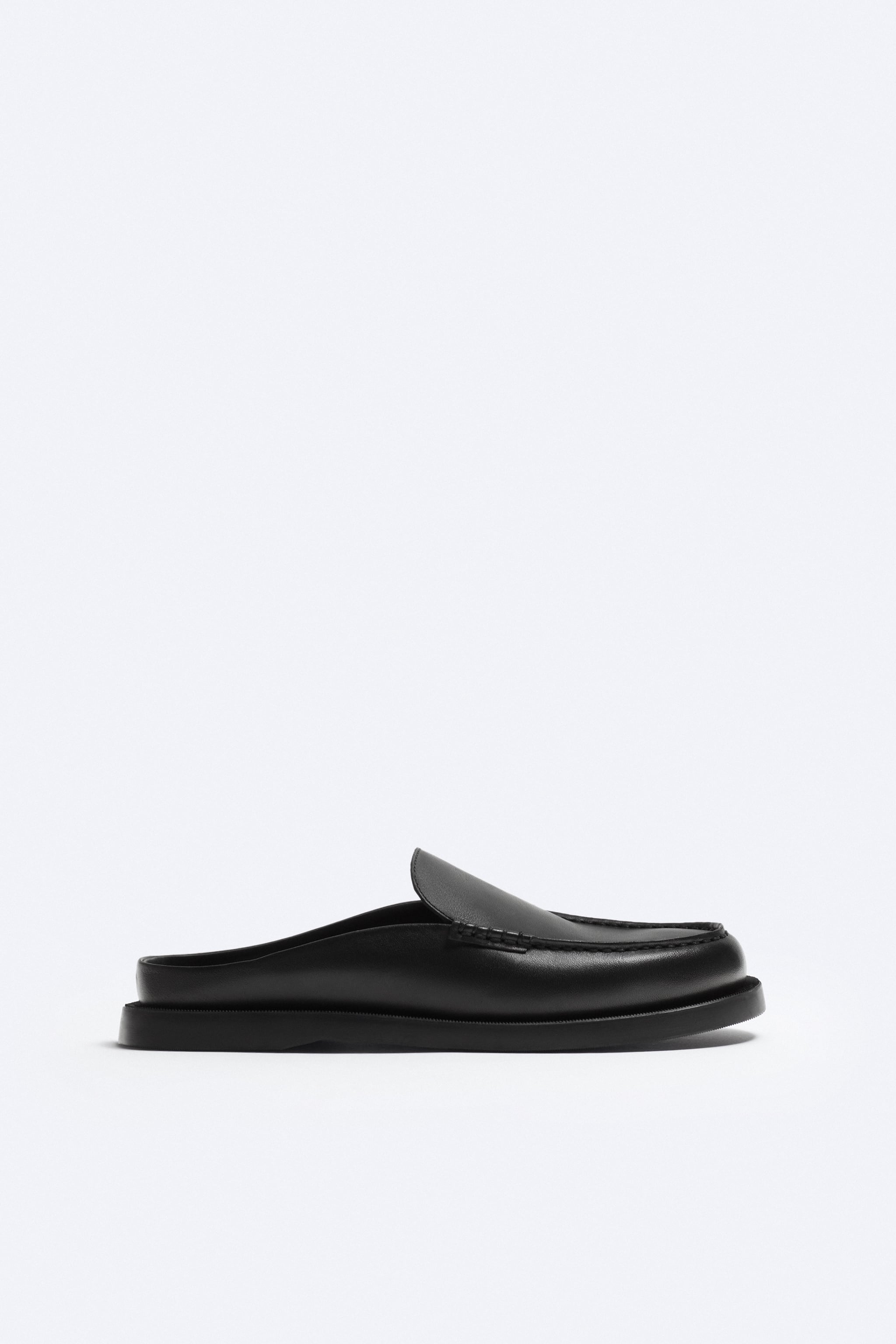 FLAT LEATHER MULES
