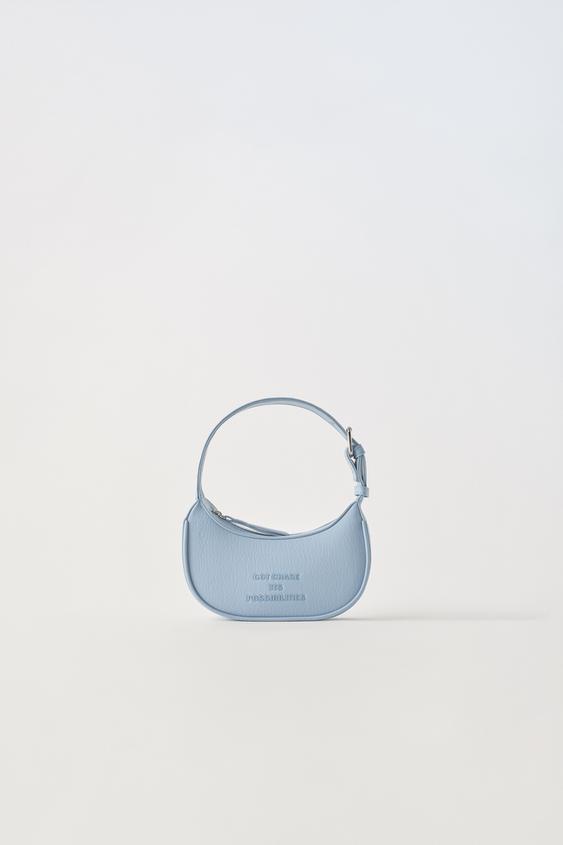 SHOULDER BAG Blue ZARA Turkey