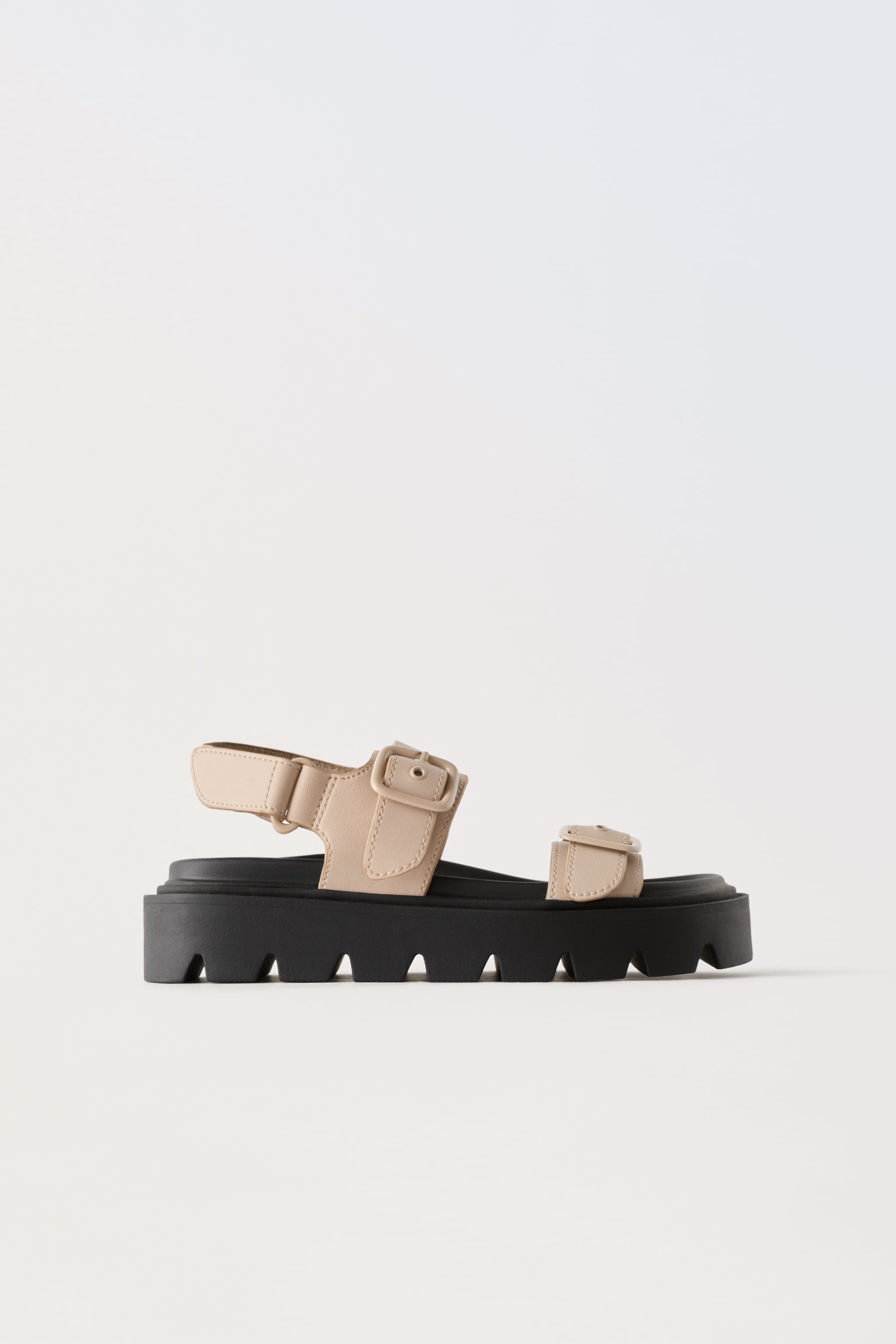 BUCKLED LUG SOLE SANDALS