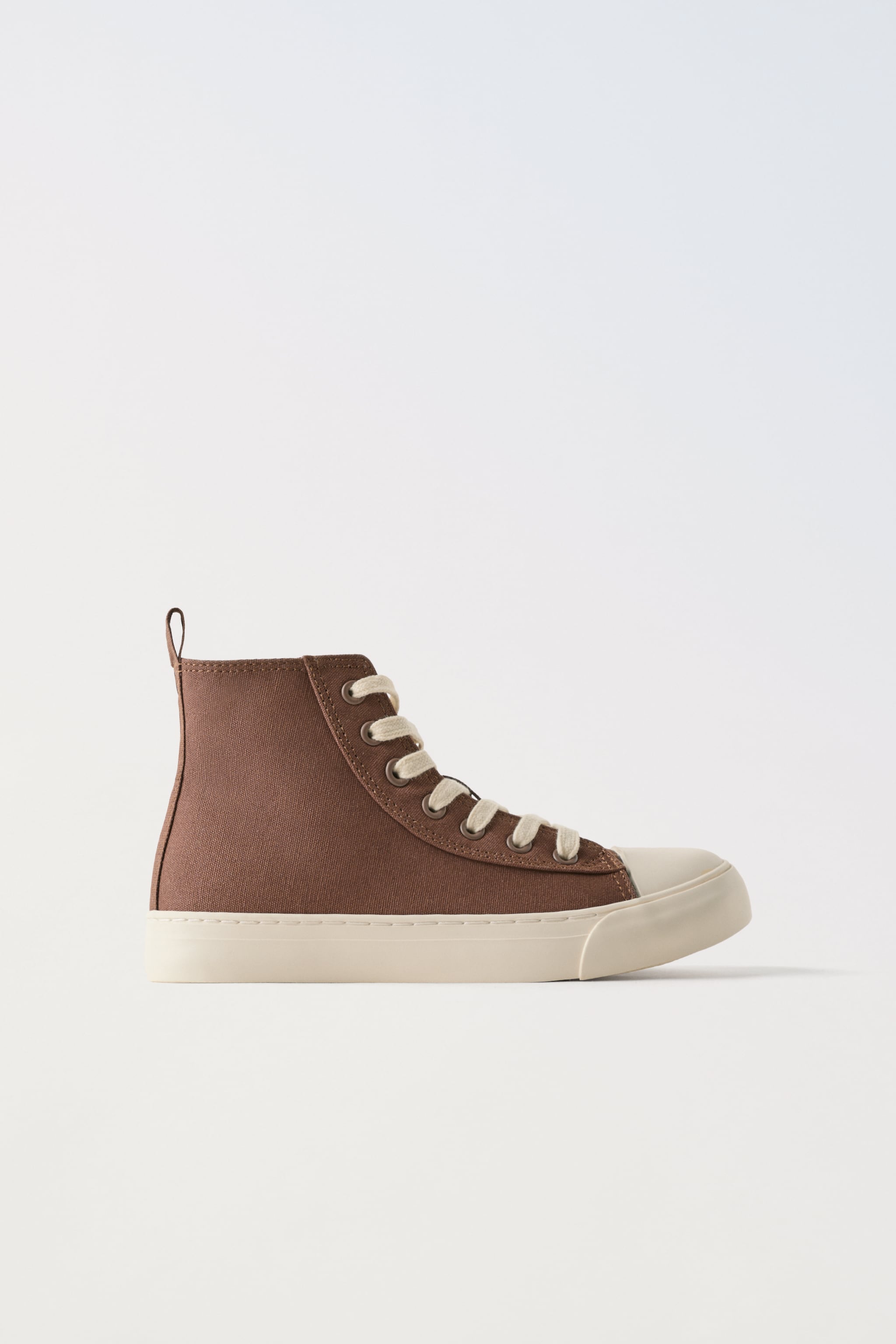 COTTON HIGH-TOP SNEAKERS