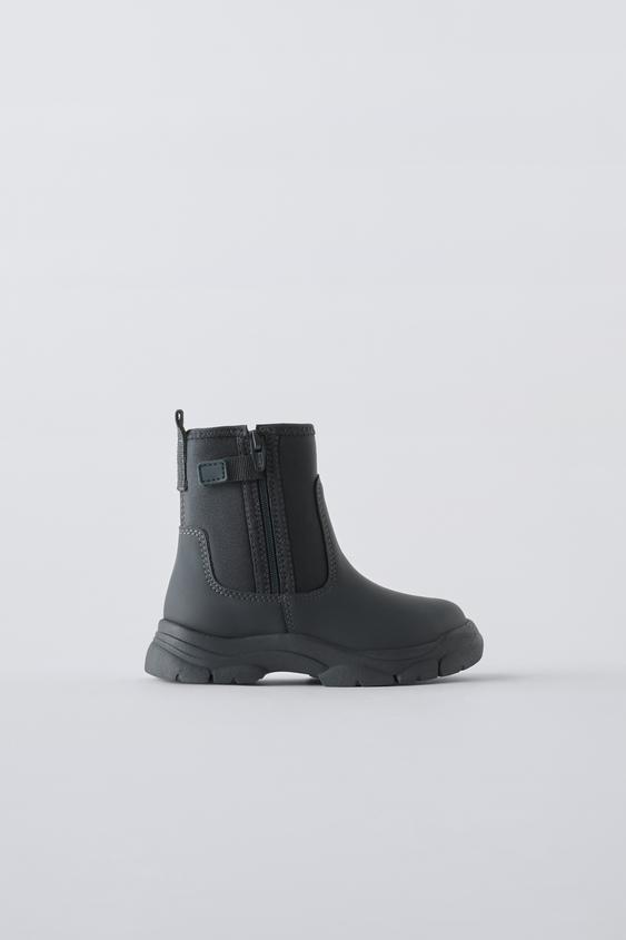RUBBERISED BOOTS Blue ZARA