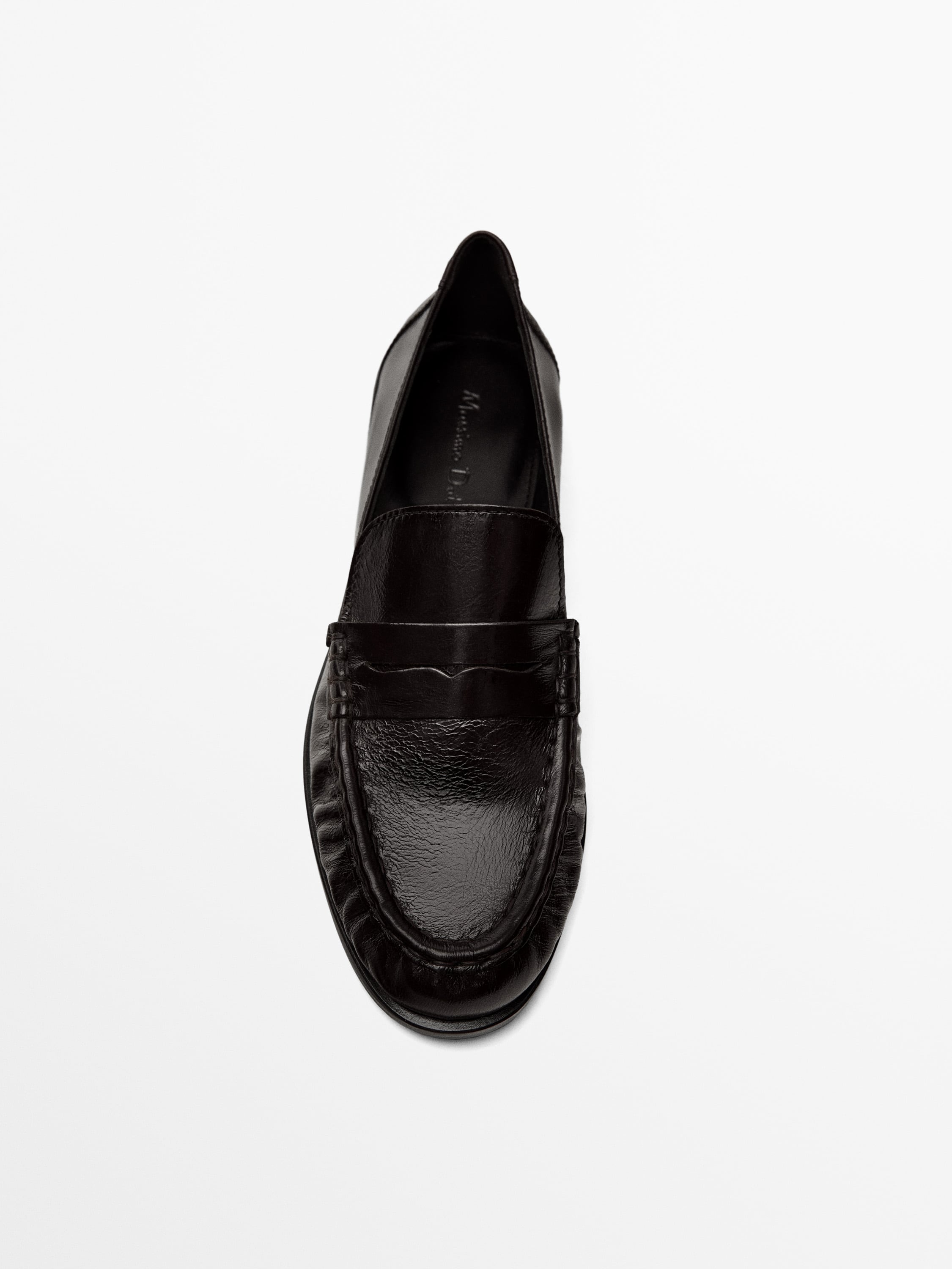 Gathered penny loafers