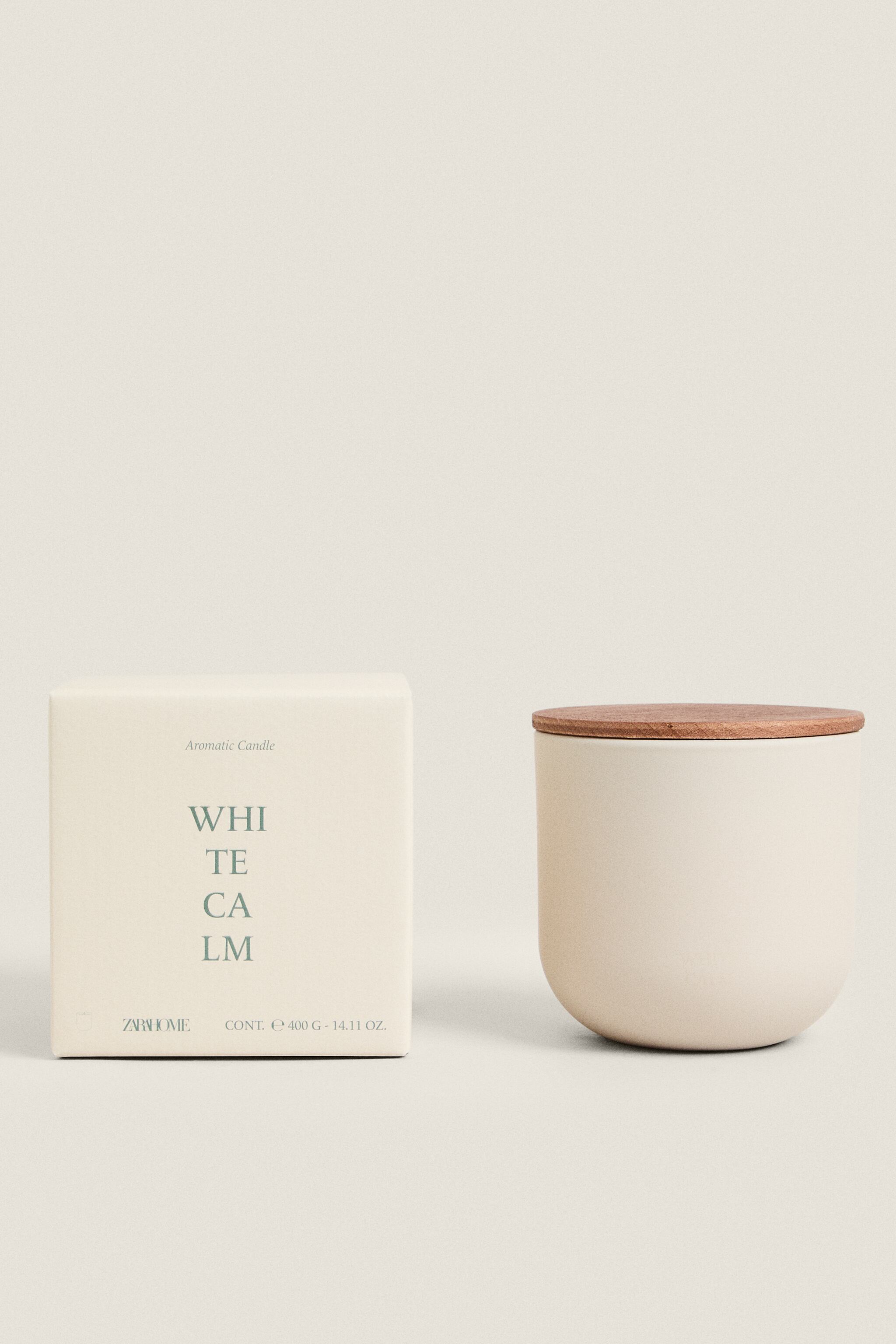 (400 G) WHITE CALM SCENTED CANDLE