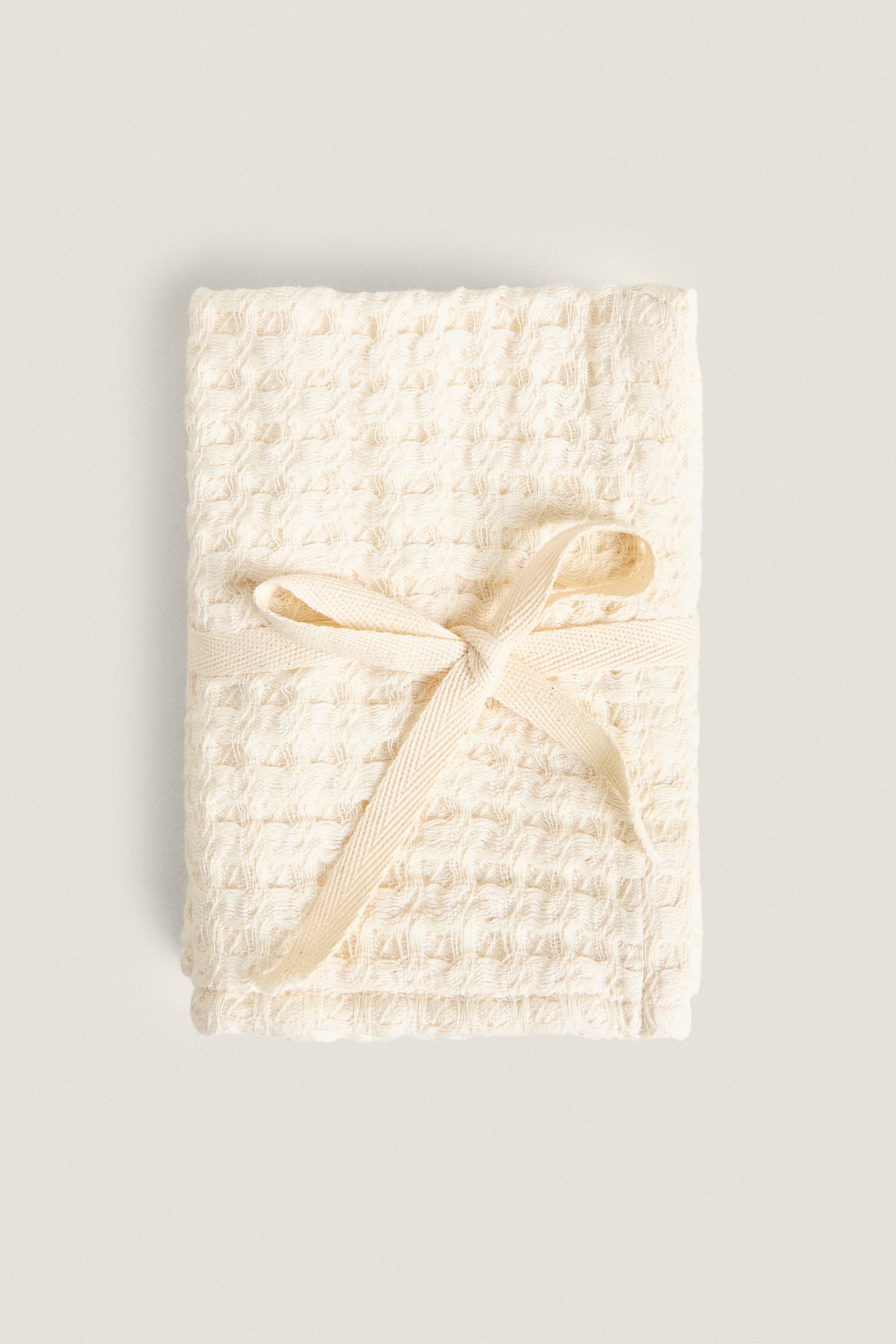 WAFFLE-TEXTURE COTTON TOWEL (PACK OF 3)