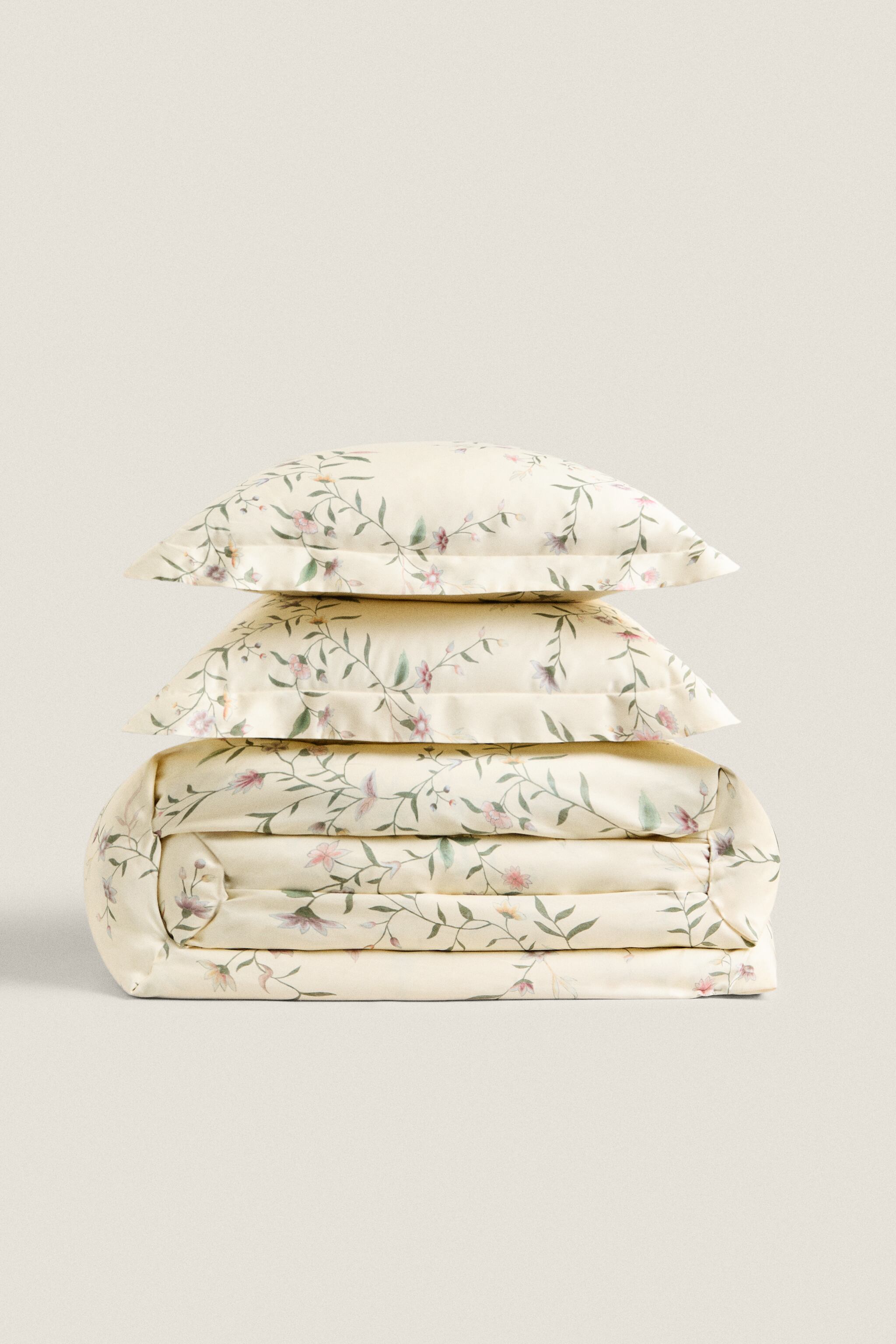 300 thread count) SATEEN FLORAL DUVET COVER