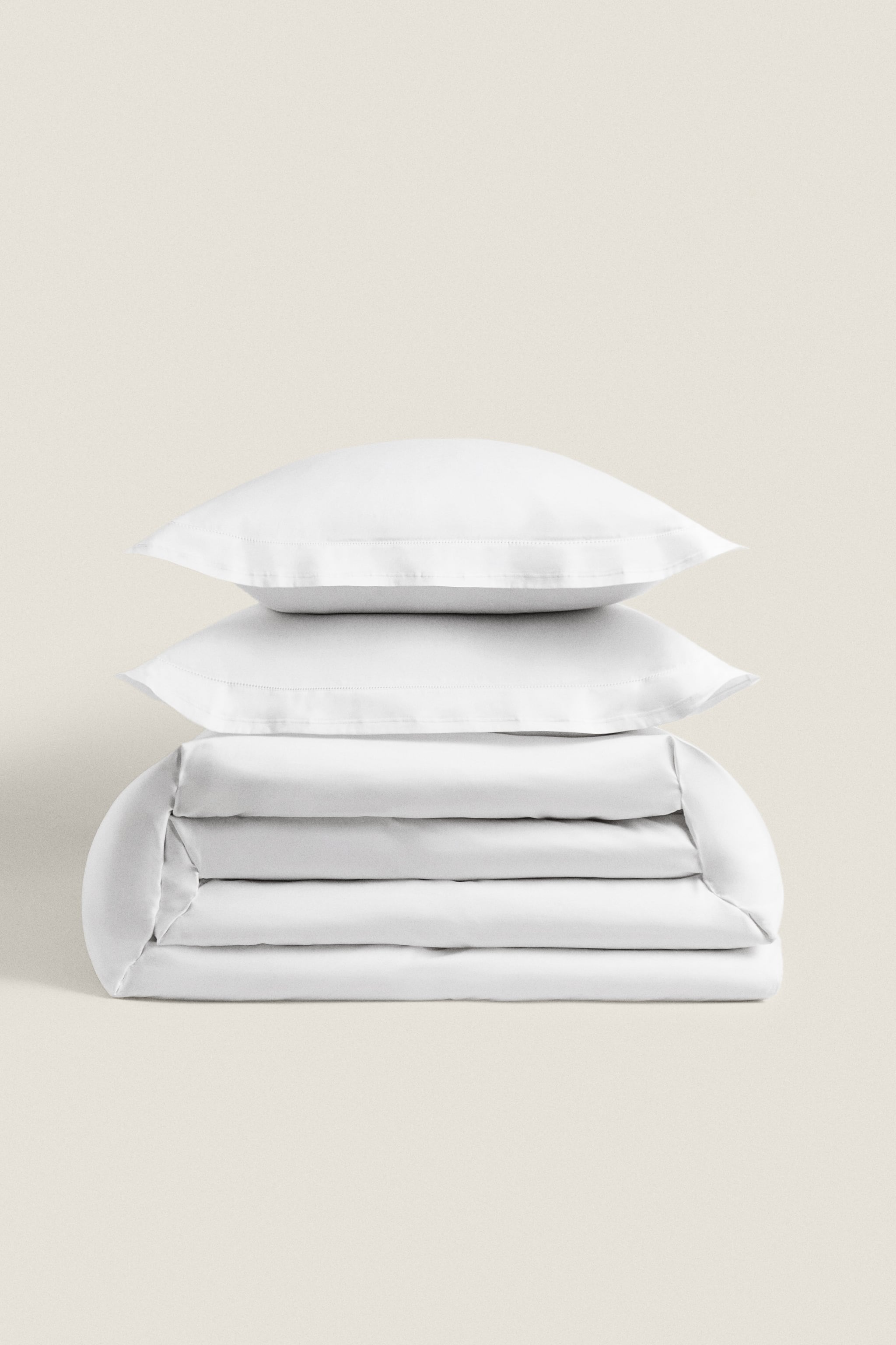 (300-THREAD-COUNT) SATEEN DUVET COVER WITH TRIM