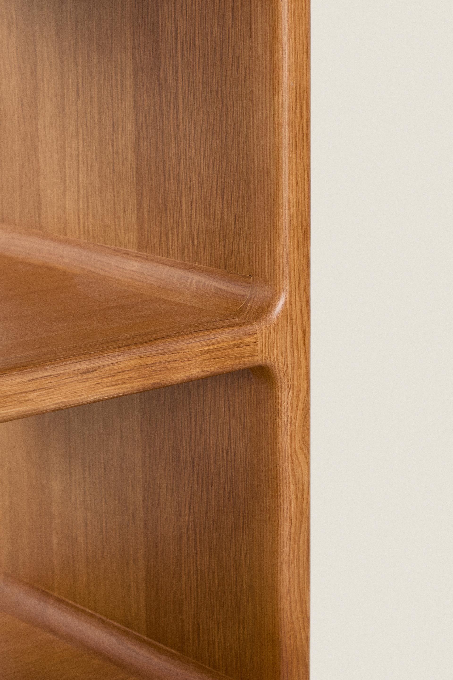 Zara High Honey Oak Bookcase International Shipping