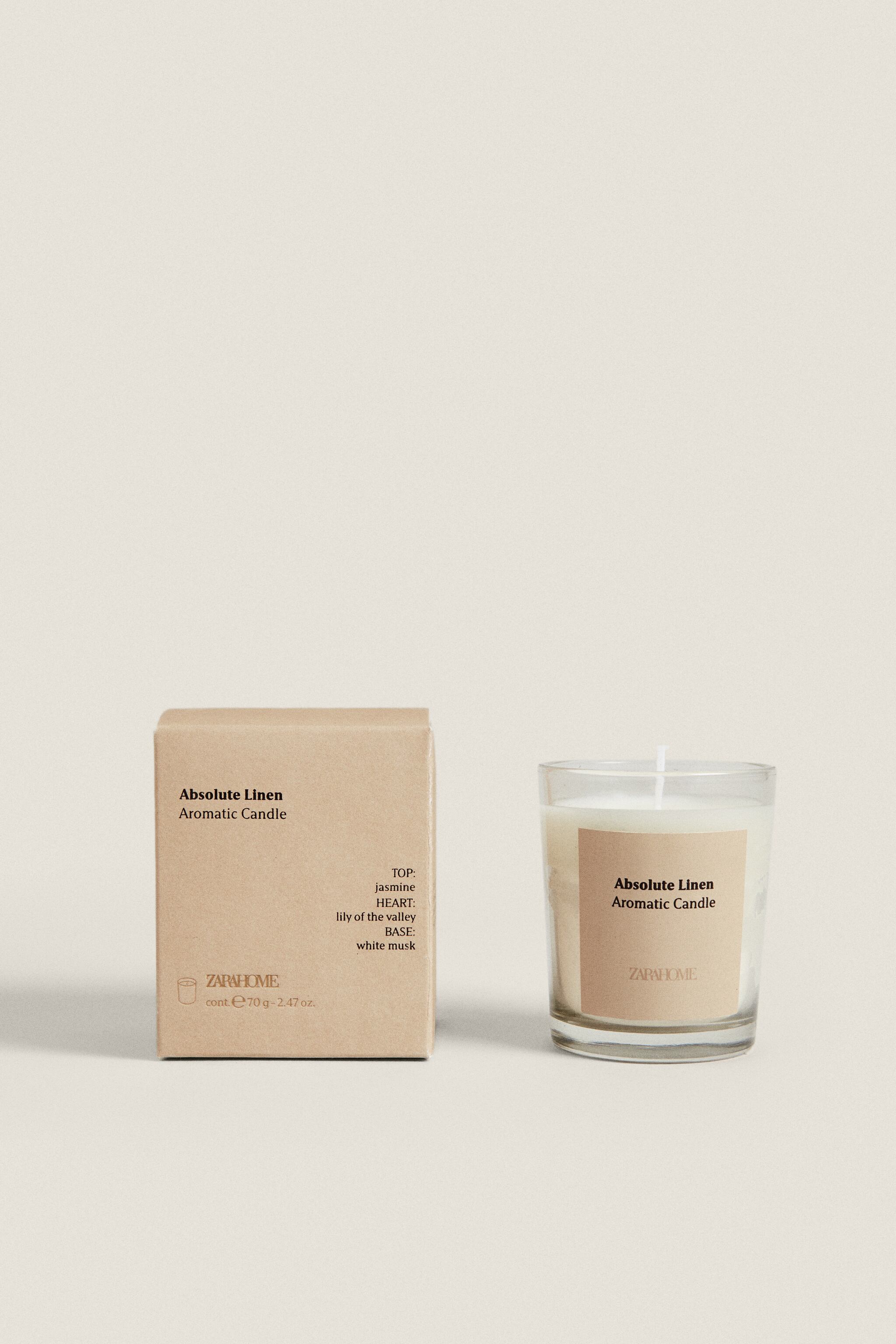 (70 G) ABSOLUTE LINEN MINI SCENTED CANDLE