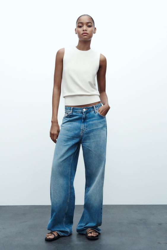 BASIC KNIT TOP White ZARA South Africa