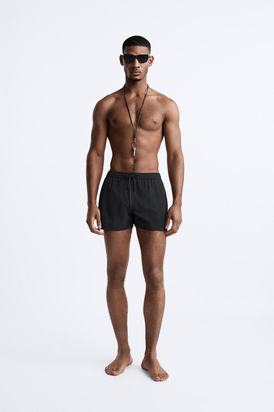 BASIC SWIMMING TRUNKS Black ZARA New Zealand