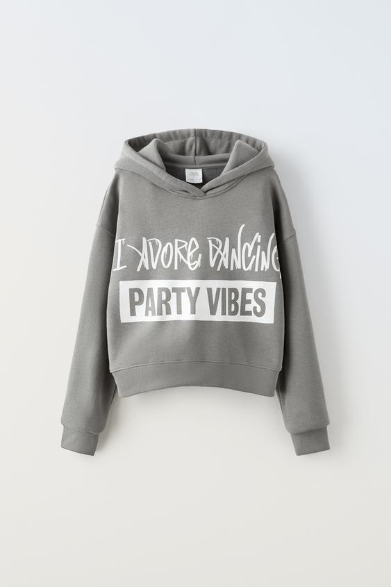 GRAFFITI HOODIE Midgrey ZARA Australia