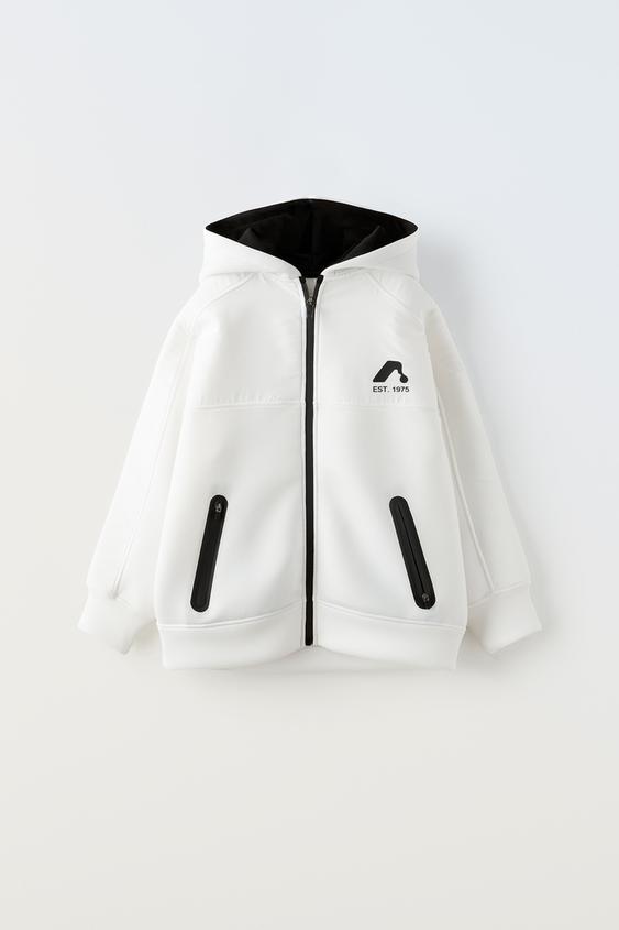 Neoprene effect sweatshirt zara Clearance