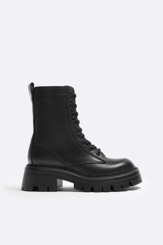 BOTA TRACK CORDONES Negro ZARA Chile