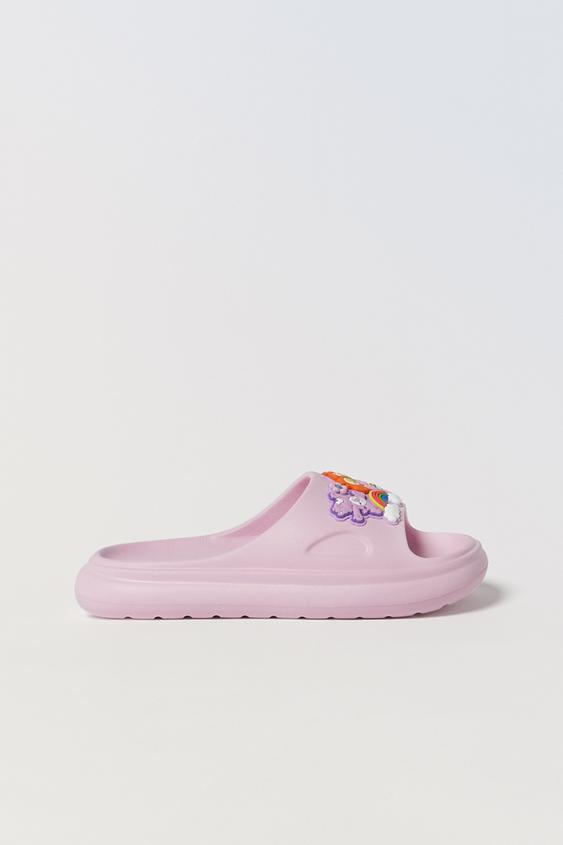 CARE BEARS © POOL SLIDE SANDALS Pink ZARA Australia