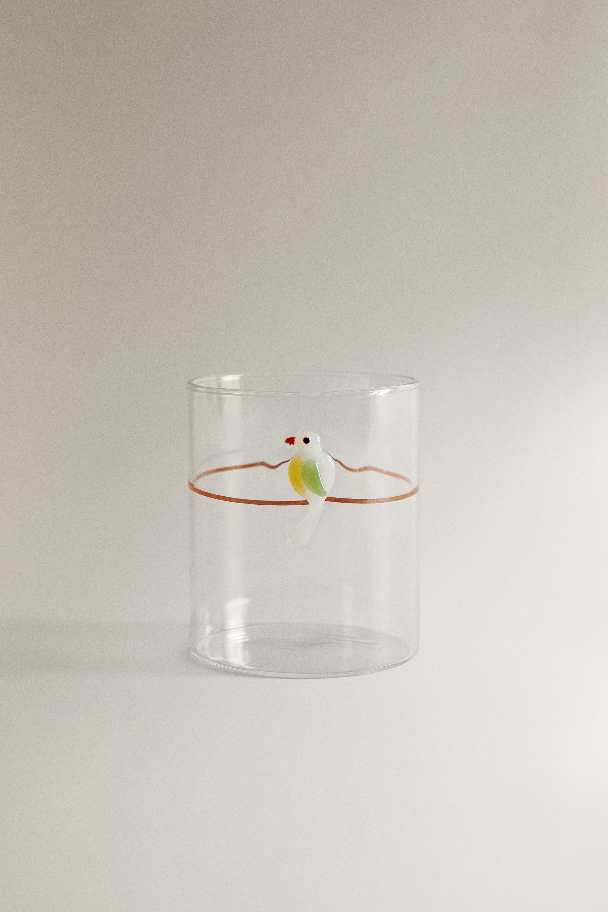 VERRE BOROSILICATE OISEAU