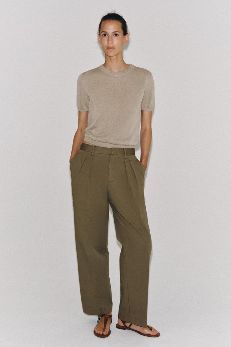 LEATHER FLAT SANDALS - Zara product image