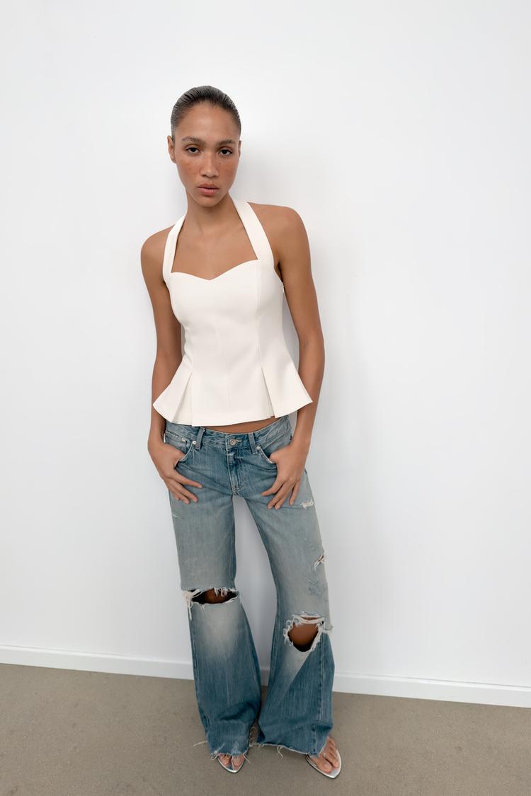 PLEATED HALTER TOP - Zara product image