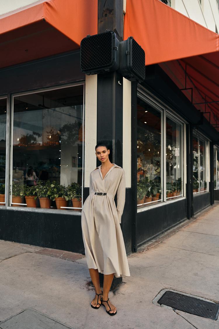 BELTED MIDI DRESS - Zara product image