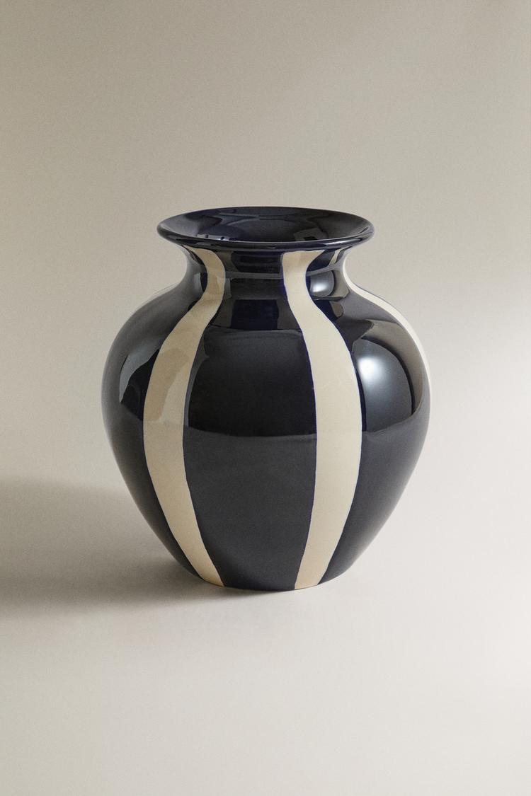 ROUND DECORATIVE CERAMIC VASE - Zara product image