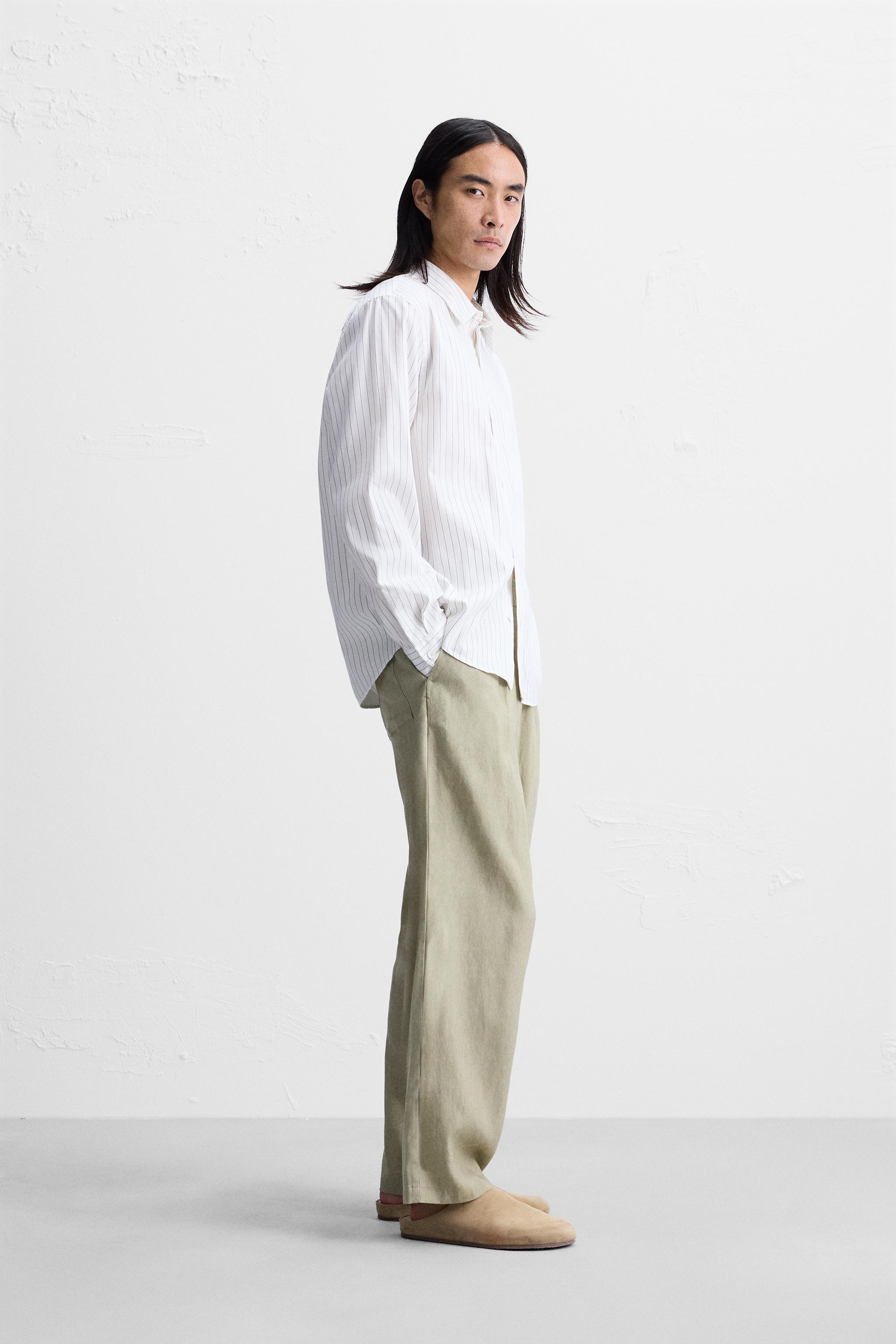 LYOCELL - LINEN WASHED PANTS