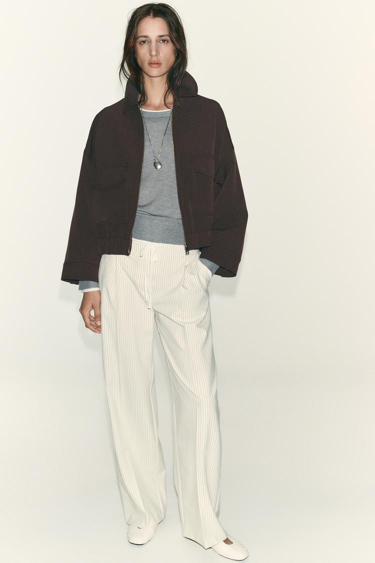 DOUBLE WAIST WIDE LEG PANTS - Zara product image