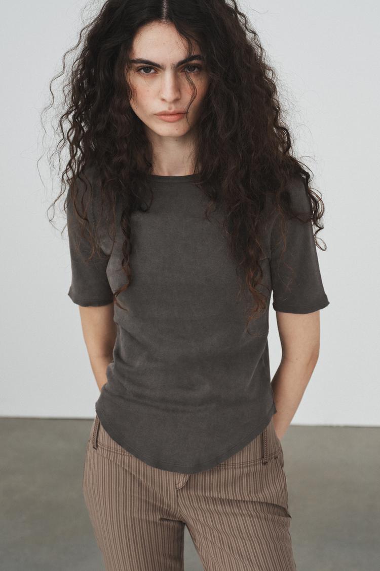 WASHED EFFECT T-SHIRT - Zara product image