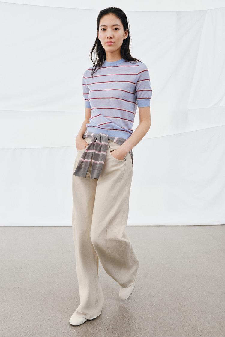 EXTRA-FINE WOOL STRIPED TOP - Zara product image