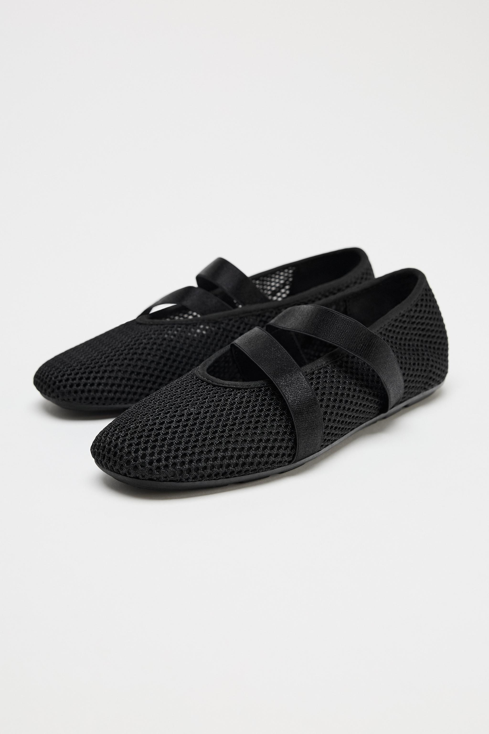 ELASTIC MESH BALLET FLATS