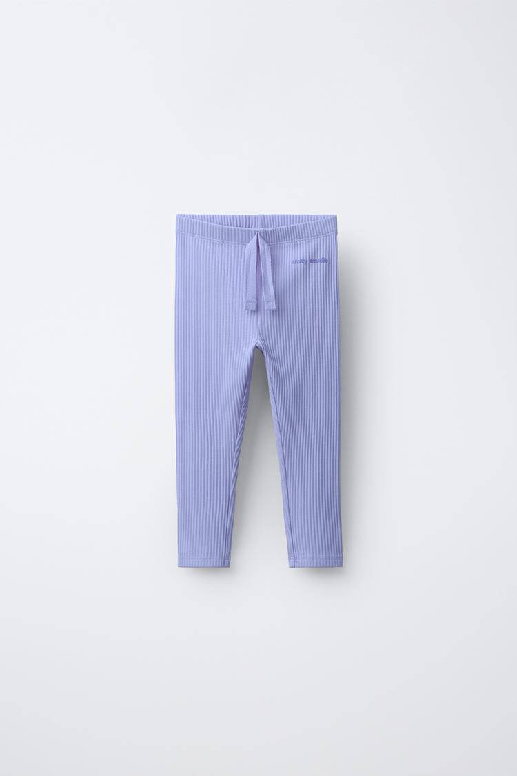RIBBED DRAWSTRING LEGGINGS - Zara product image