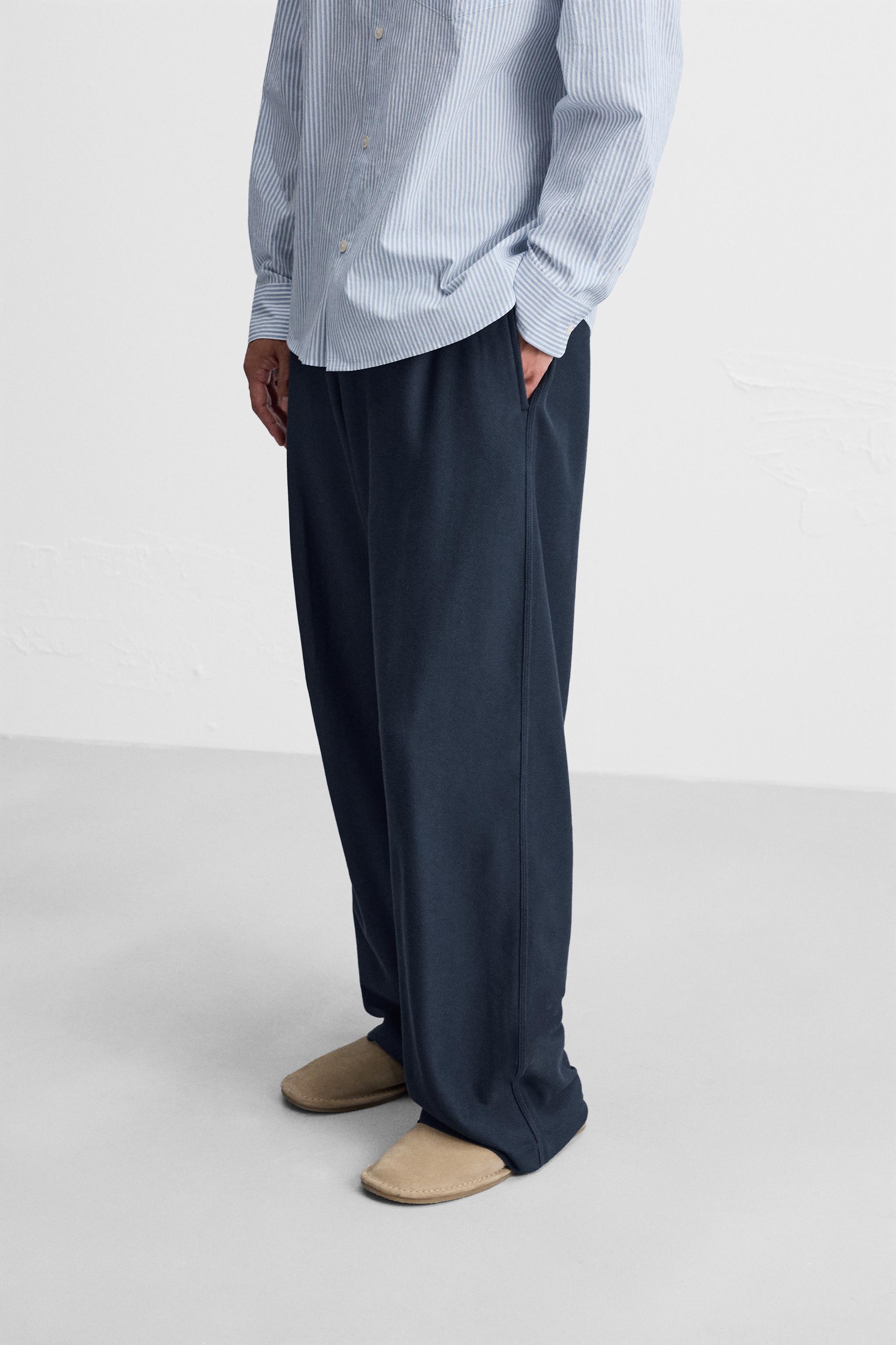 CONTRASTING BELT PANTS