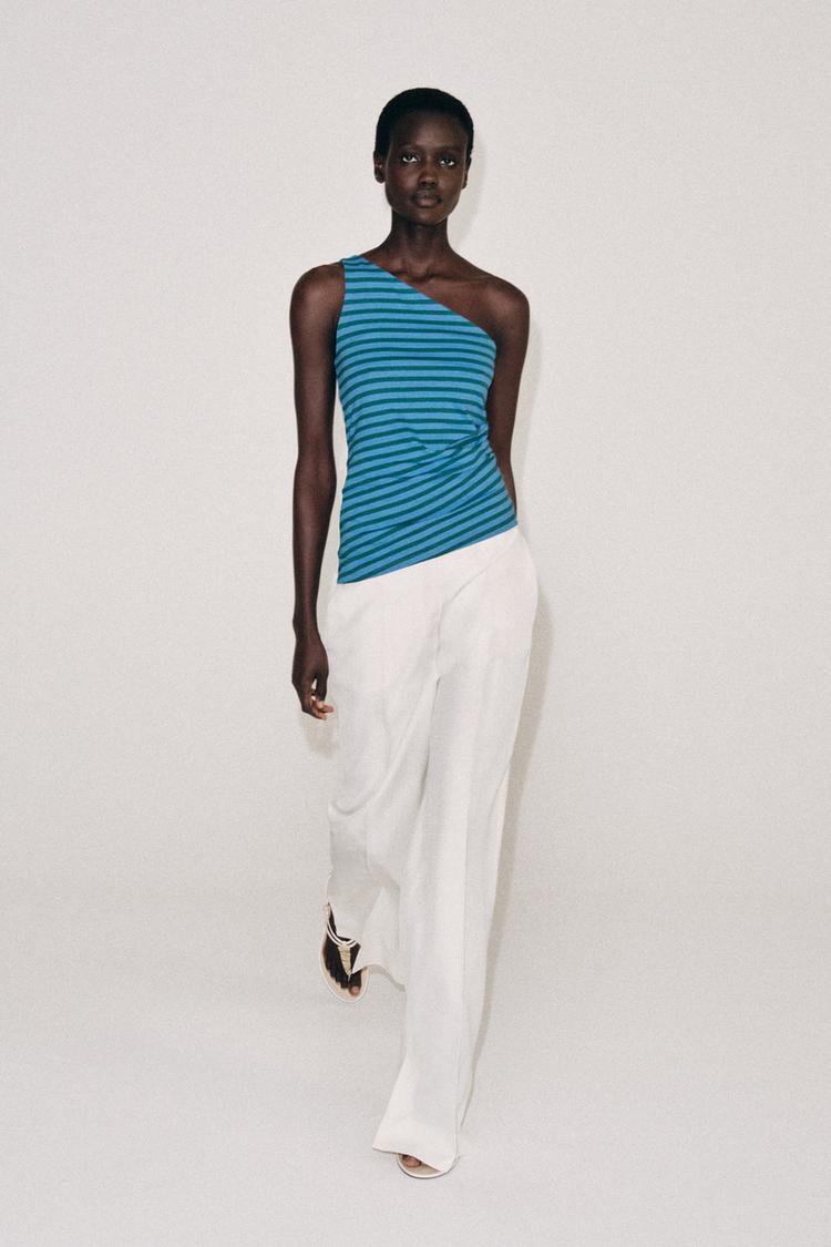 ASYMMETRIC STRIPED TOP - Zara product image