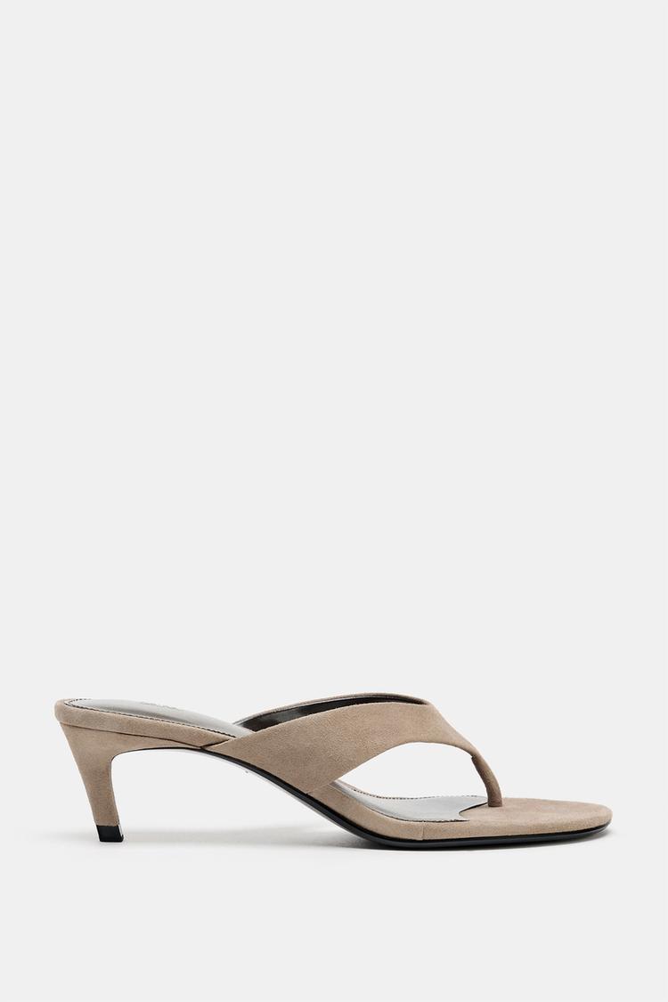 SUEDE HEELED SANDALS - Zara product image
