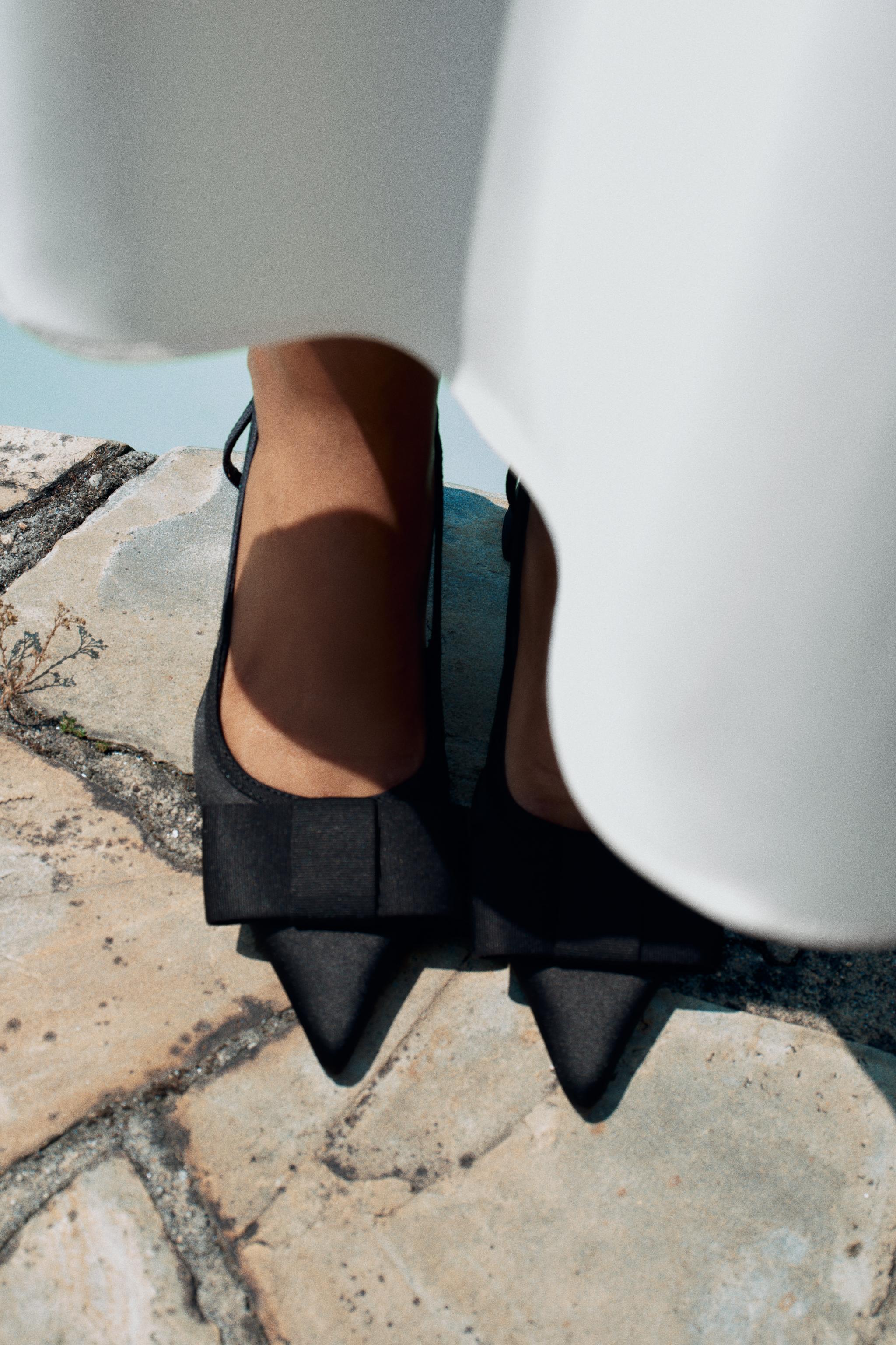 Zarey Bow Slingback Heel -  Cream