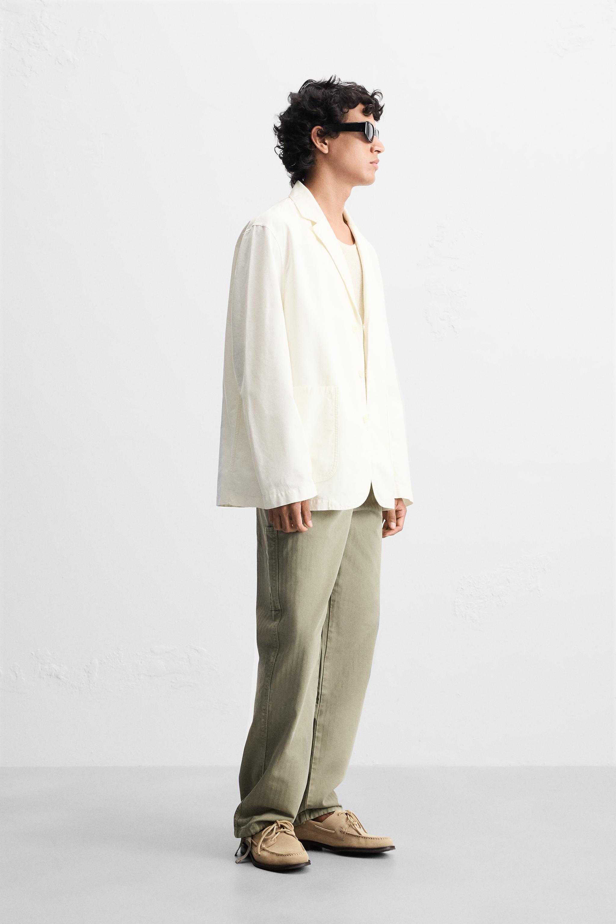 RELAXED FIT COTTON BLAZER