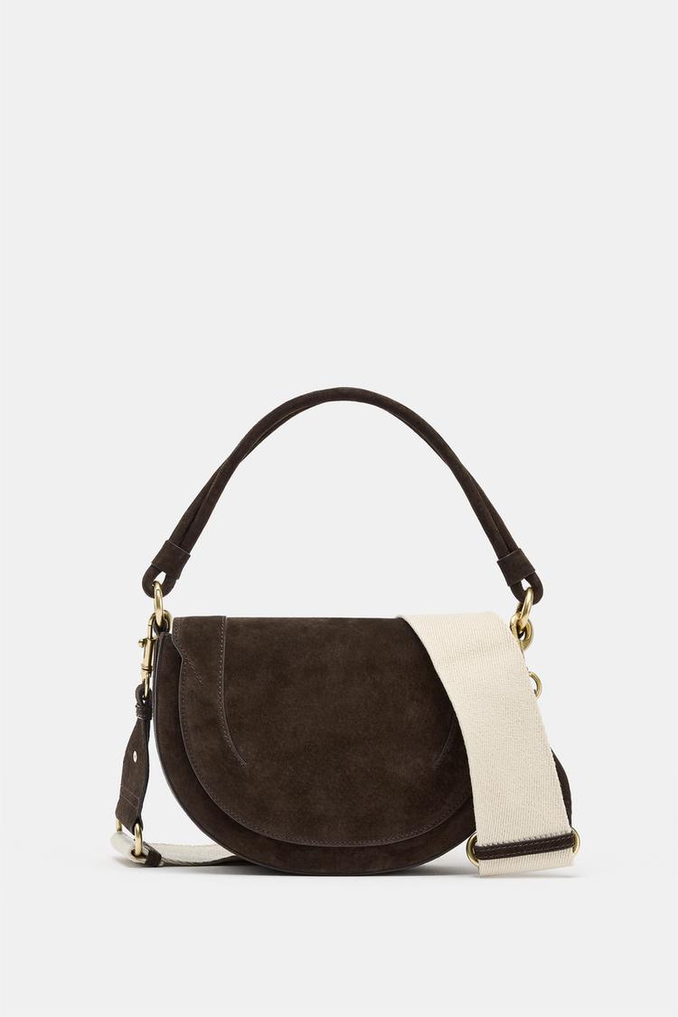 LEATHER CROSSBODY BAG - Zara product image
