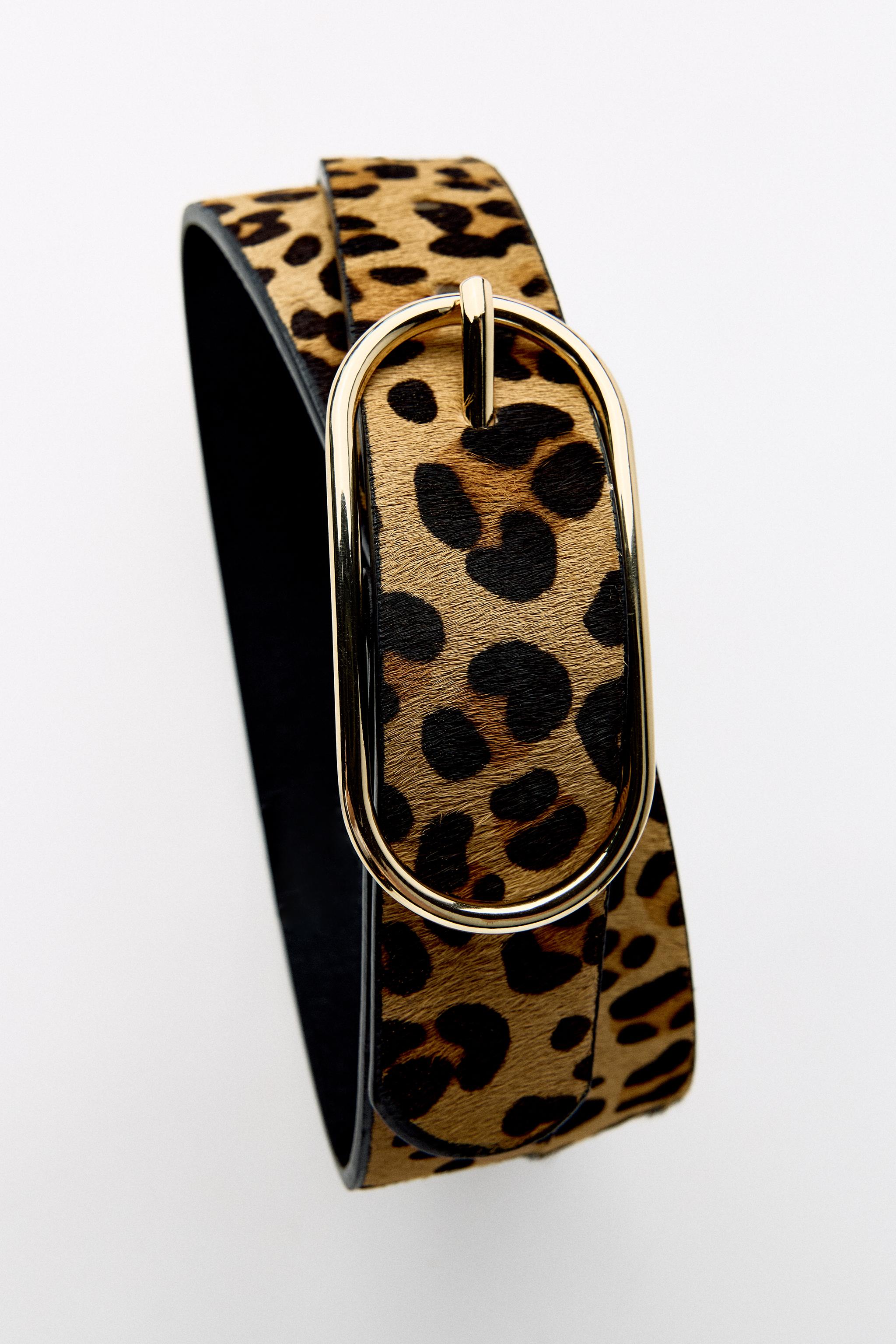 CEINTURE EN CUIR À IMPRIMÉ ANIMAL