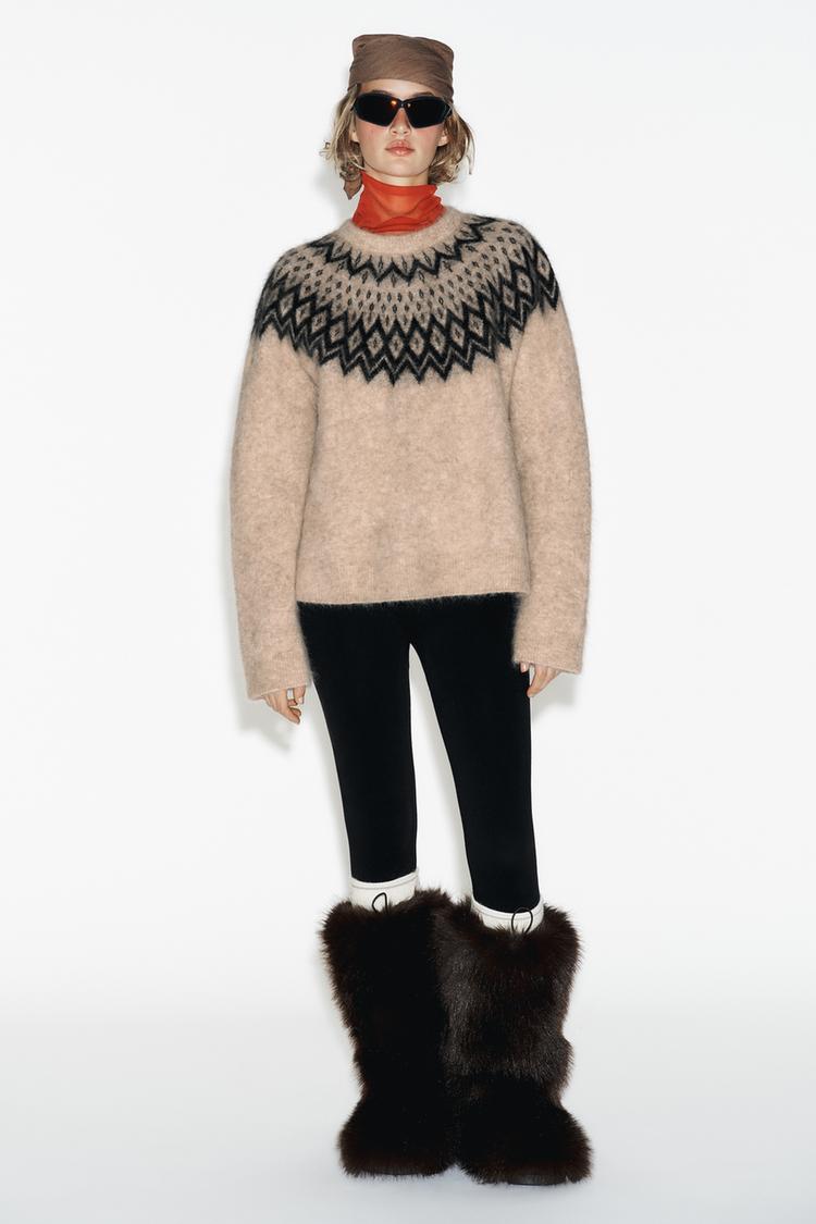 ALPACA JACQUARD JUMPER SKI COLLECTION - Zara product image
