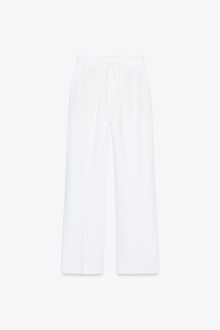 LINEN STRAIGHT LEG PANTS