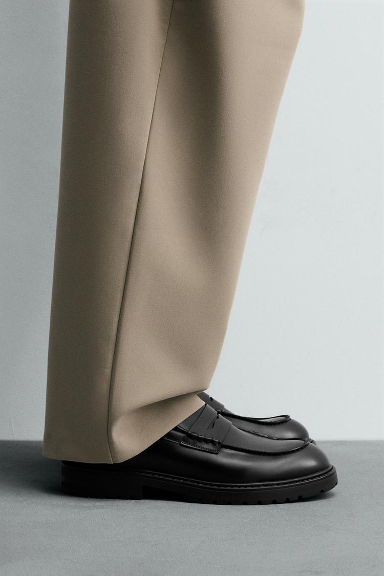 TRACK SOLE PENNY LOAFERS - Zara product image