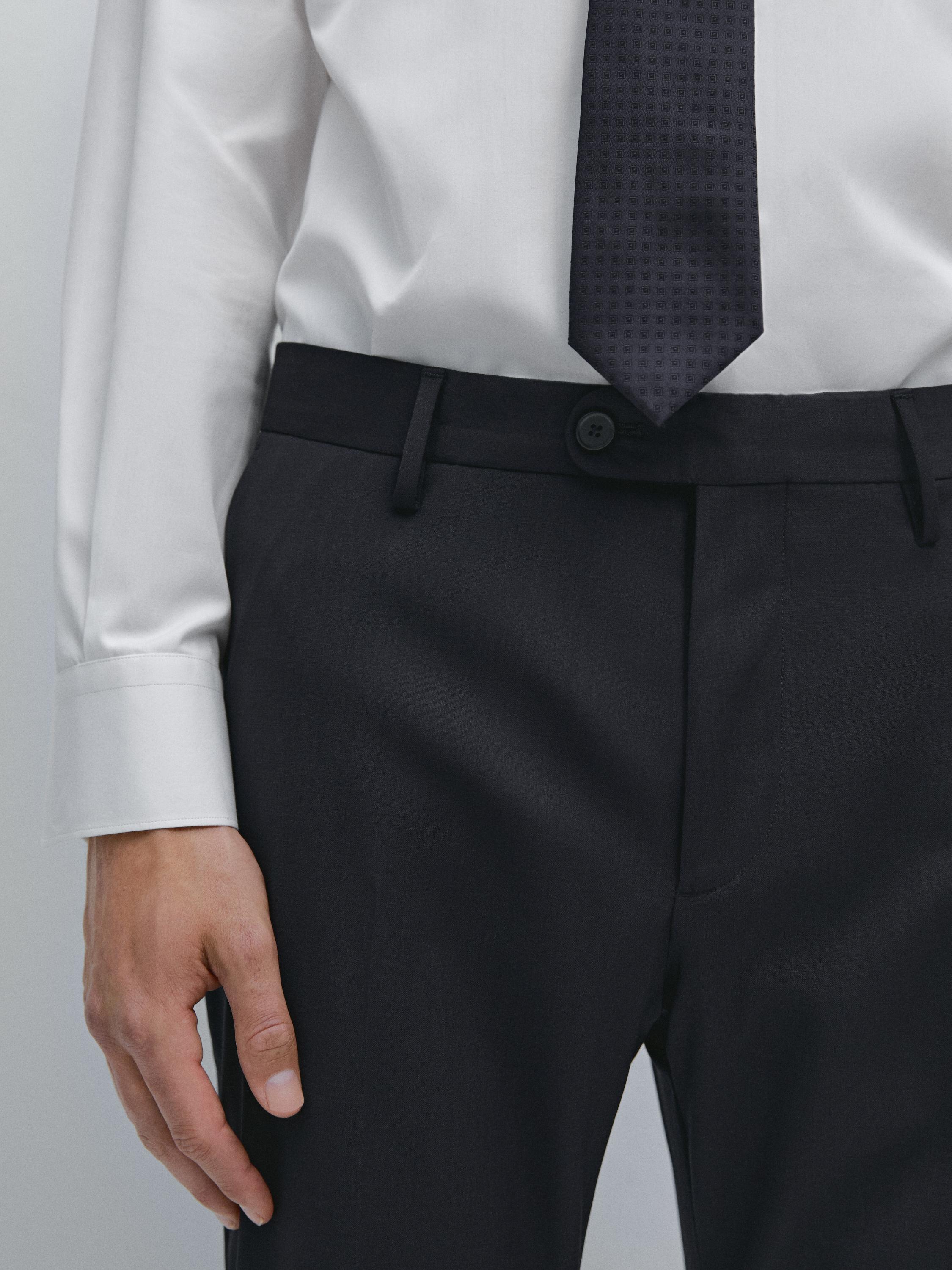 Pantalon de costume 100 % laine