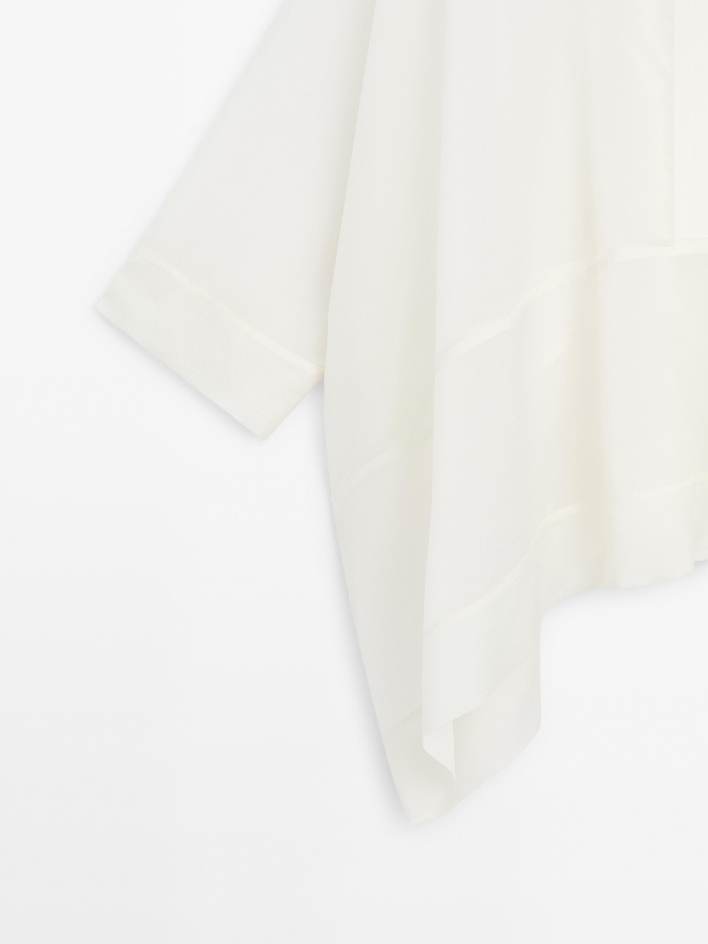 Semi-sheer long flowing shirt