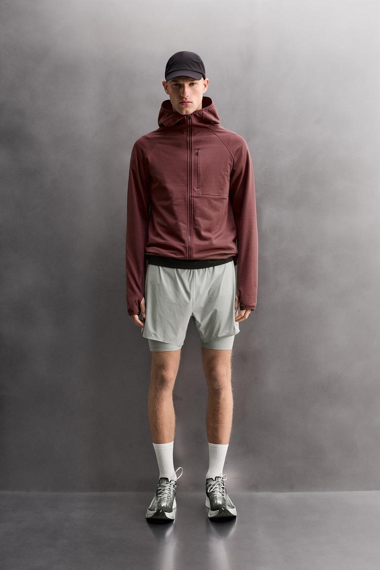 TECHNICAL COMBINED FLEECE hoodie