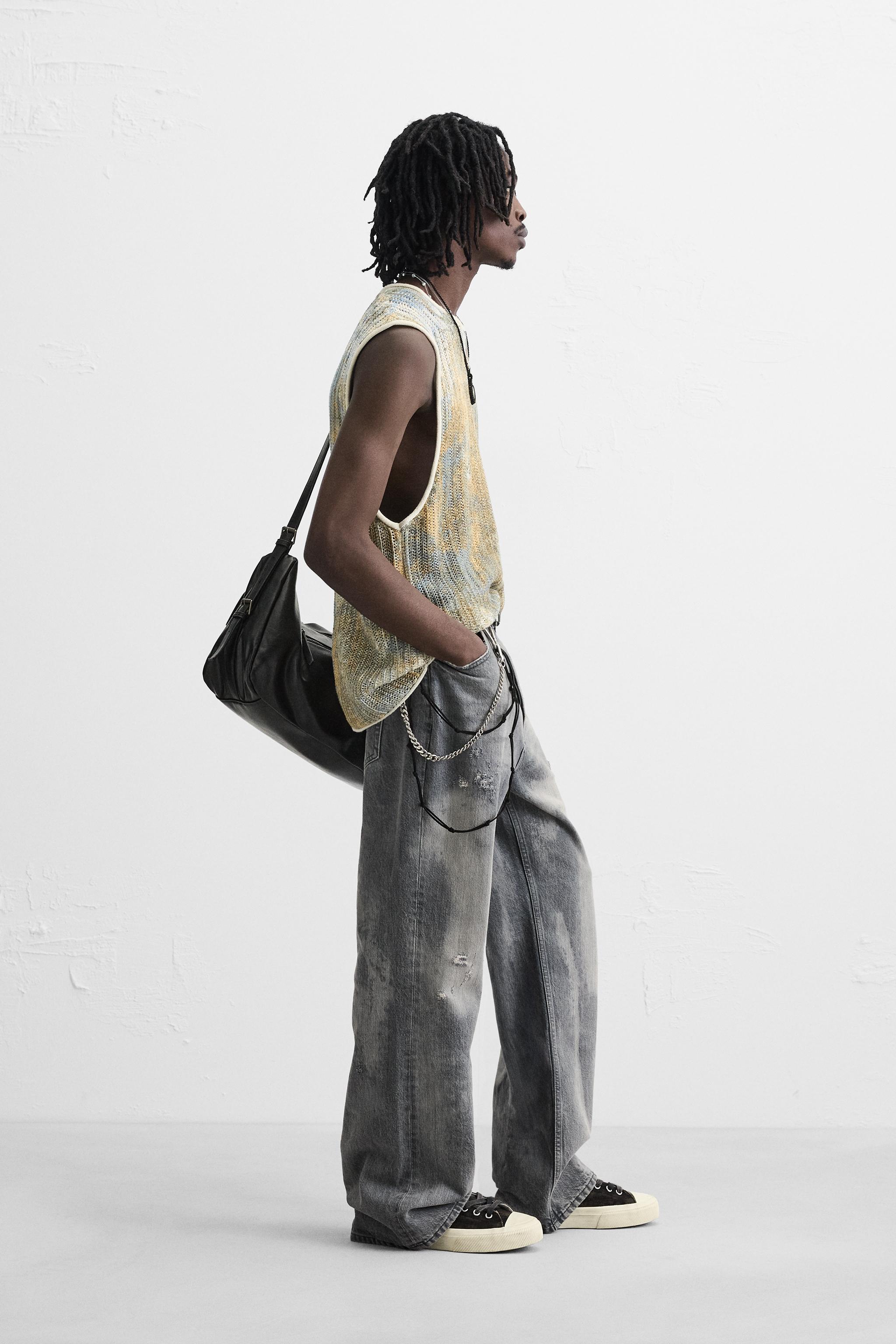 ABSTRACT PRINT KNIT TANK TOP