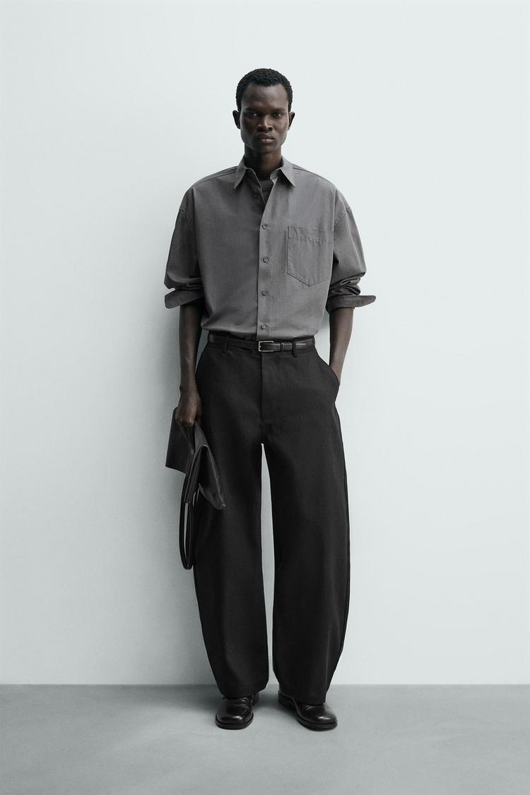 BARREL FIT LYOCELL - COTTON PANTS - Zara product image