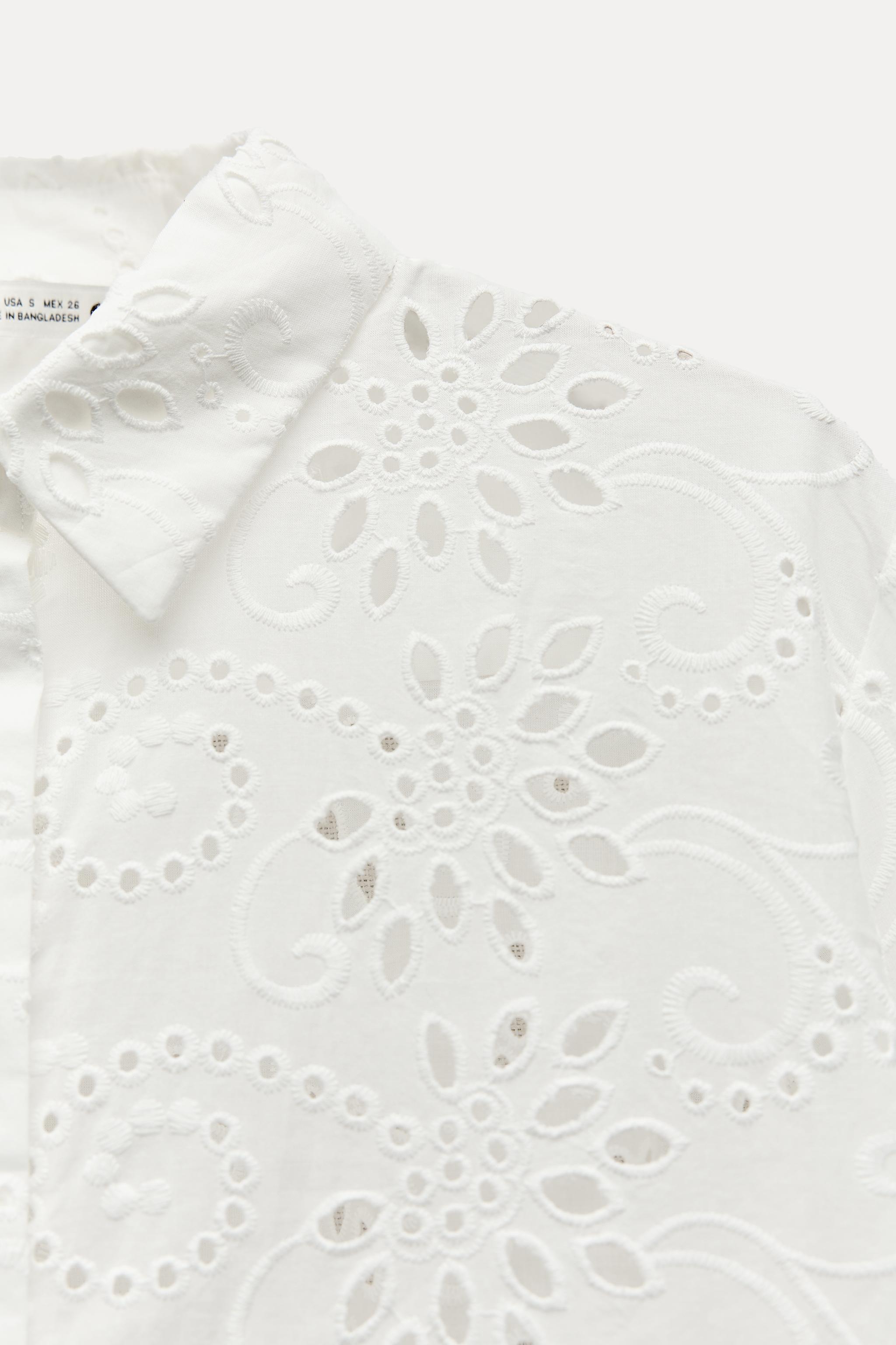 EMBROIDERED POPLIN SHIRT ZW COLLECTION